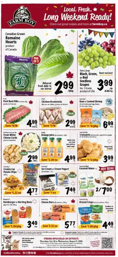 Preview of Farm Boy weekly flyer / circulaire from shop Farm Boy valid from Jul 30, 2026