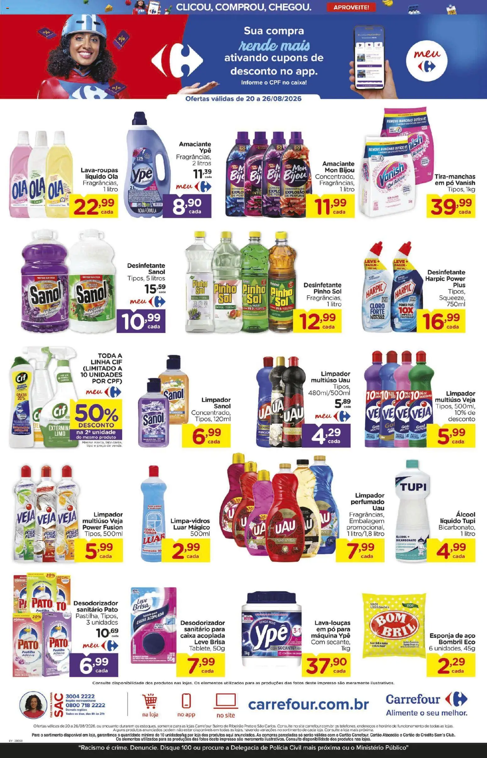 Carrefour Bairro Folheto - válido de 21/08/2026 | Página: 9 | Produtos: Perfume, Esponja de aço, Perfumes, Desinfetante
