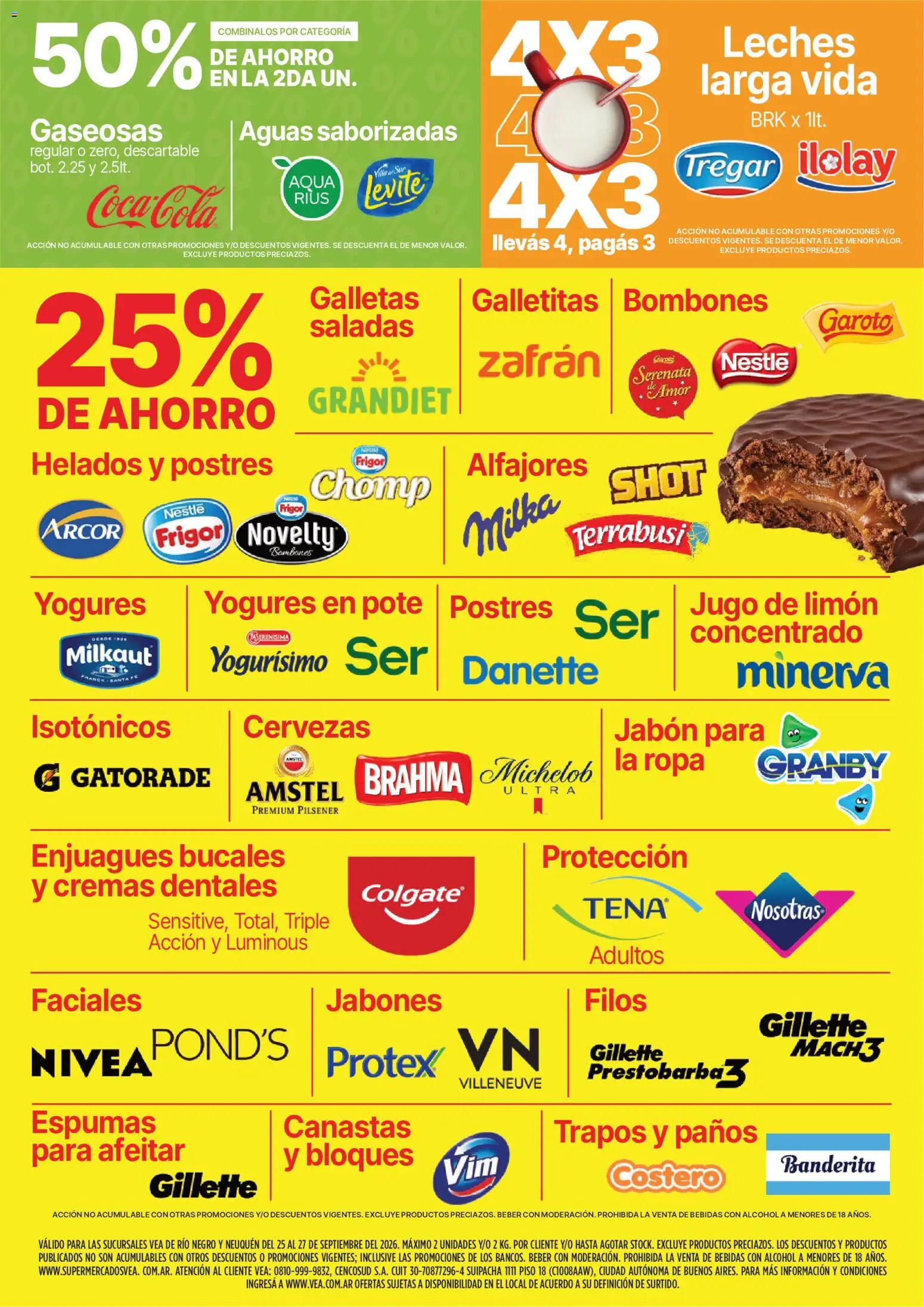 Vea - Fin de semana Patagonia │ válido desde el 25/09/2026 | Página: 3 | Productos: Jugo de limón, Bombones, Jabón, Galletas