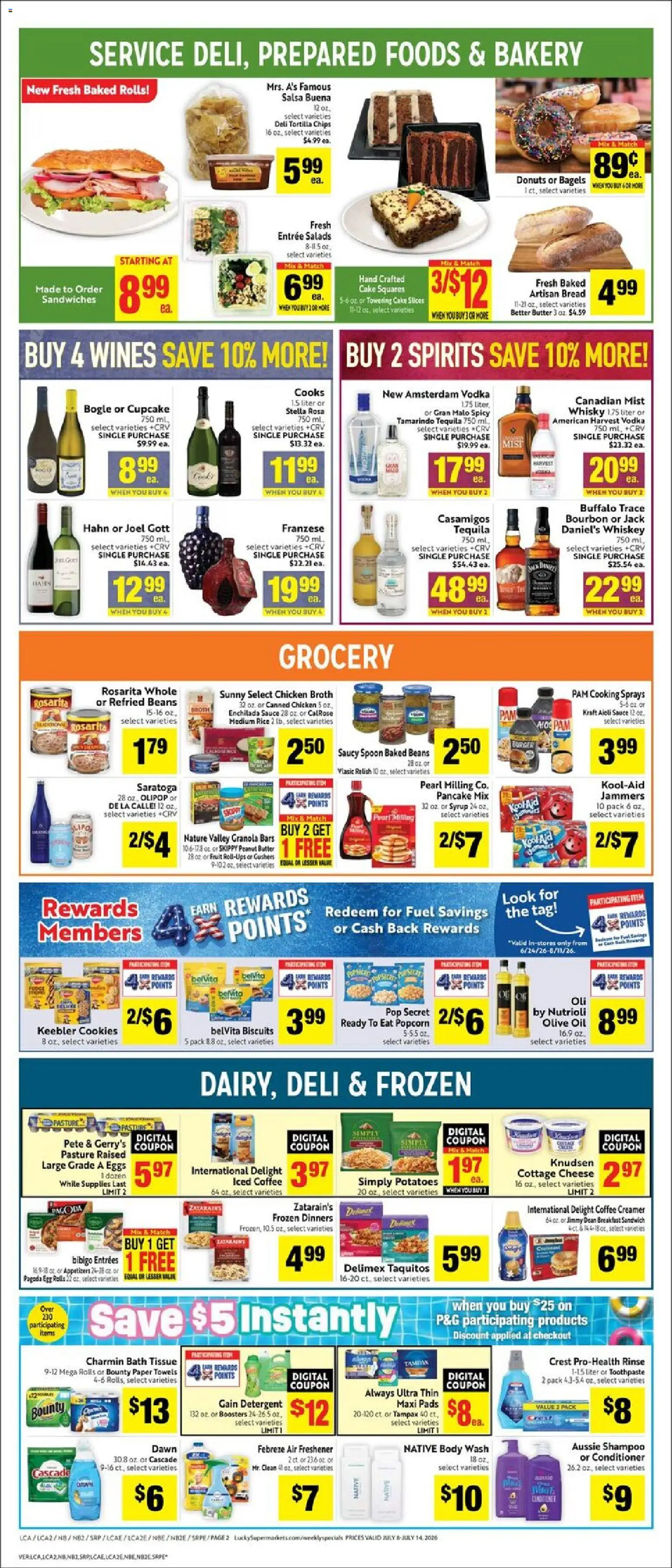 Lucky Supermarkets Weekly Ad - valid from 07/08/2026 | Page: 2 | Products: Bakery, Shampoo, Butter, Cupcake