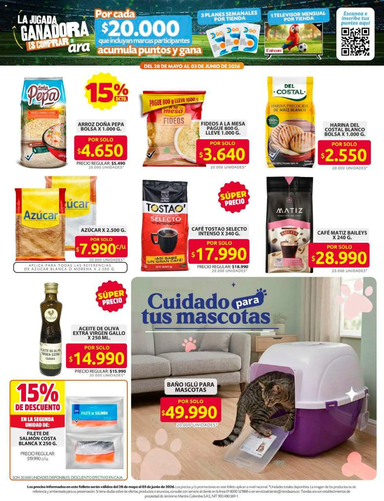 Ara revista - valida desde el 28.05.2026 | Página: 16 | Productos: Fideos, Tablet, Mesa, Café
