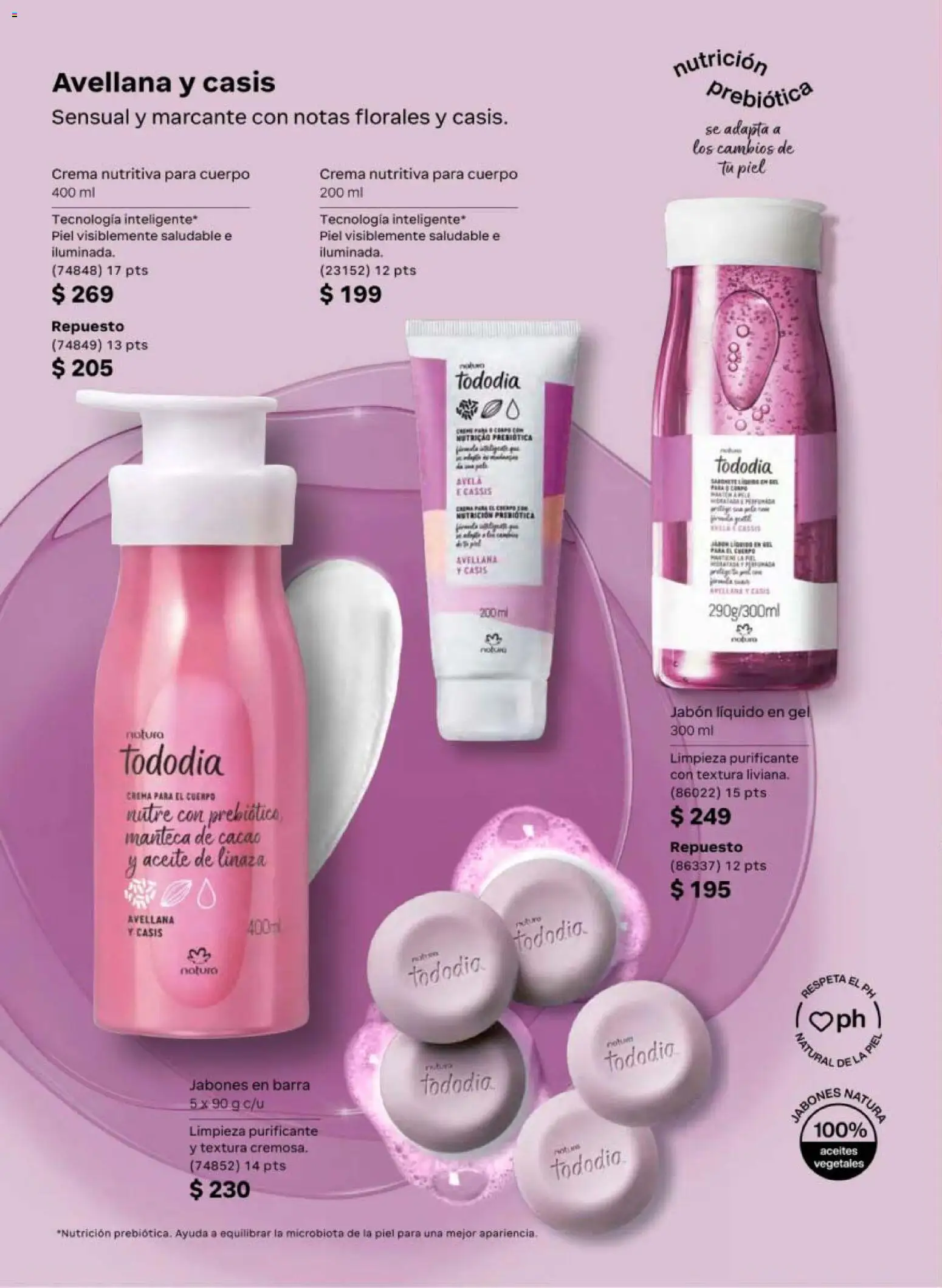 Nuevas ofertas de Natura válidas en toda la República Mexicana desde el 20/02/2026. ¡Encuentra las mejores ofertas en Natura campaña 4 2026! | Página: 102 | Productos: Jabón líquido, Crema, Aceite, Barra