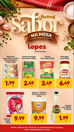 Lopes Supermercados ofertas Sabor na Mesa - Pré-Visualização do folheto da loja Lopes Supermercados, válido de 22/09/2026