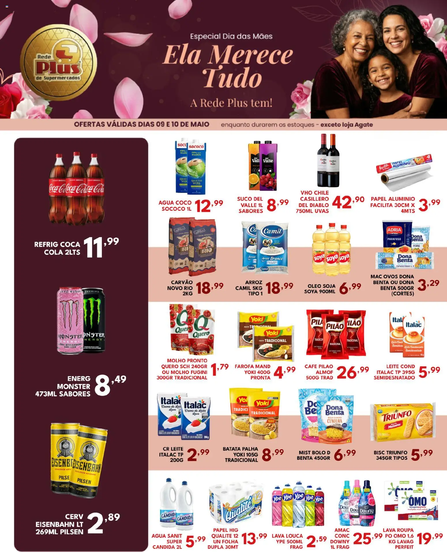 Rede Plus Supermercados Folheto - válido de 08.05.2026 | Página: 3 | Produtos: Pó, Leite, Suco, Cenoura