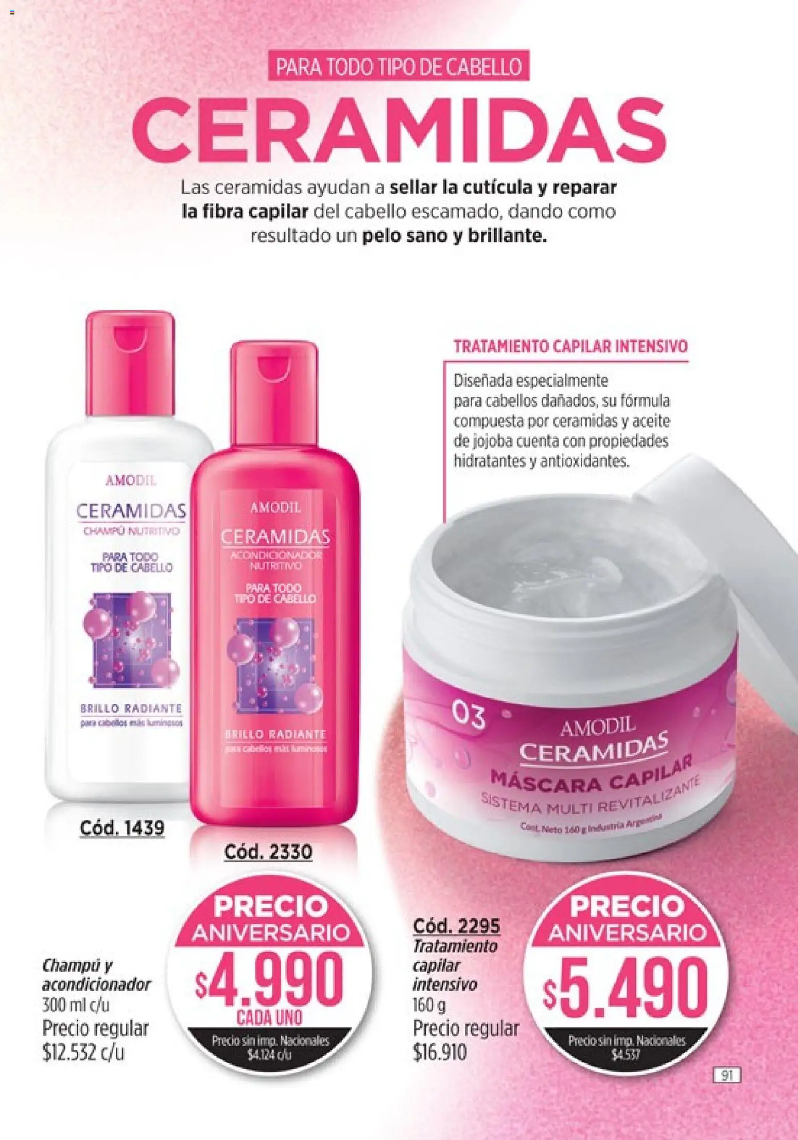 Amodil - Campaña 10 │ válido desde el 01.06.2026 | Página: 91 | Productos: Champú, Acondicionador, Brillo, Radiante
