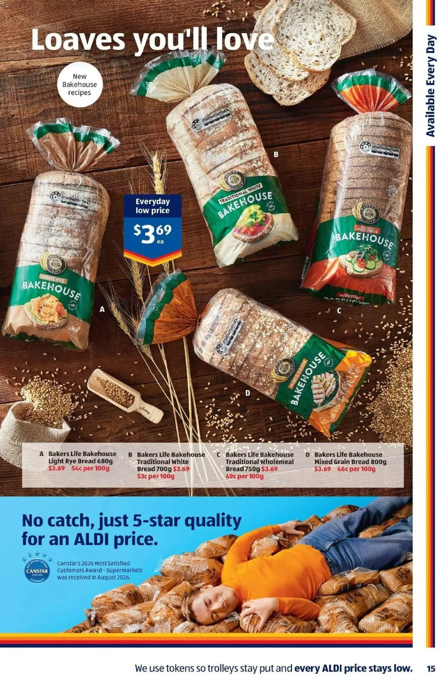 Aldi catalogue - valid from 23/09/2026 | Page: 15 | Products: Light, Bread, Rye