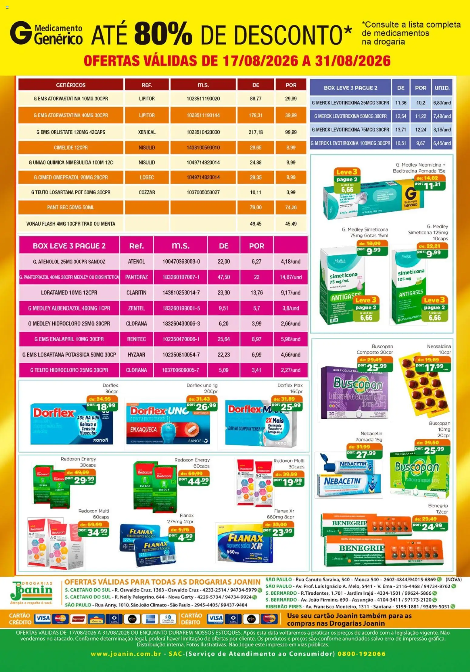 Supermercados Joanin Folheto - válido de 17/08/2026 | Página: 2 | Produtos: Pomada, Sal