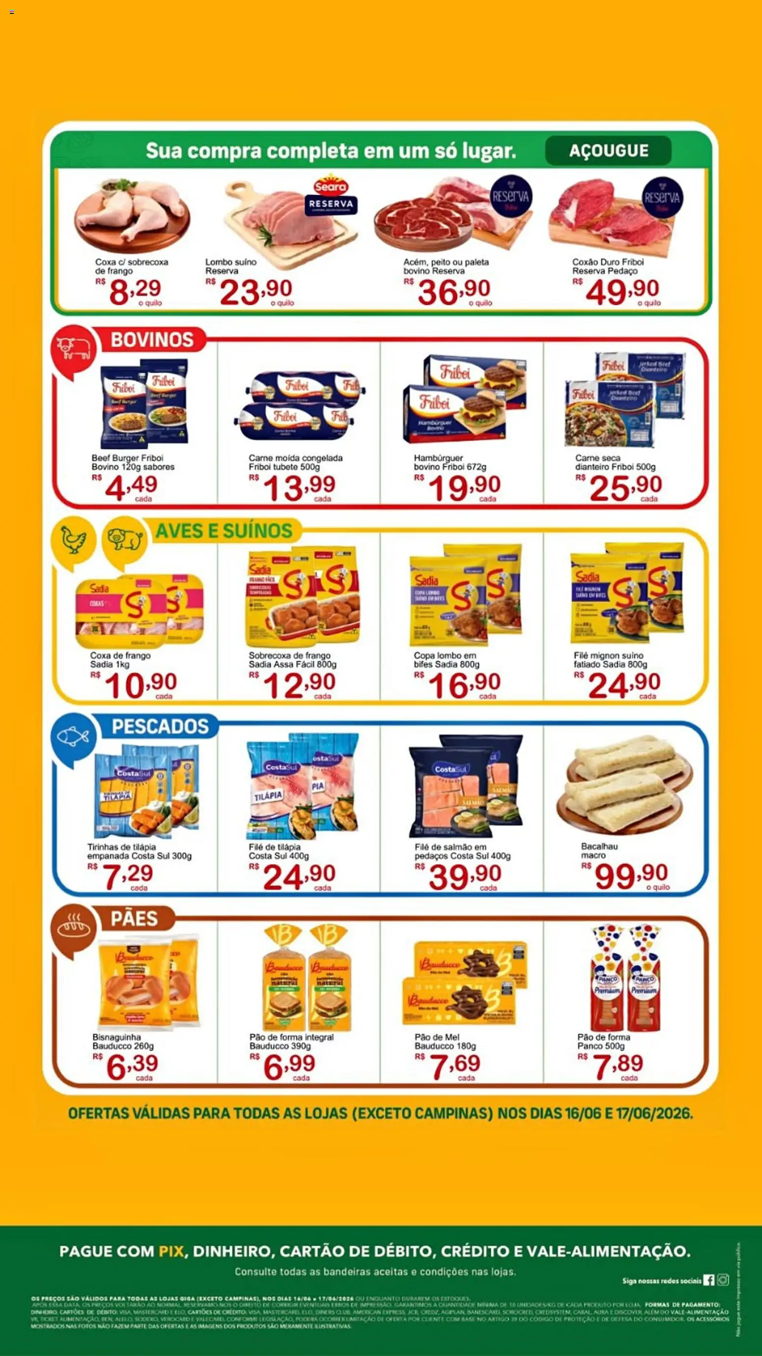 GIGA Atacado Folheto - válido de 16.06.2026 | Página: 2 | Produtos: Salmão, Lombo, Mel, Filé de tilápia