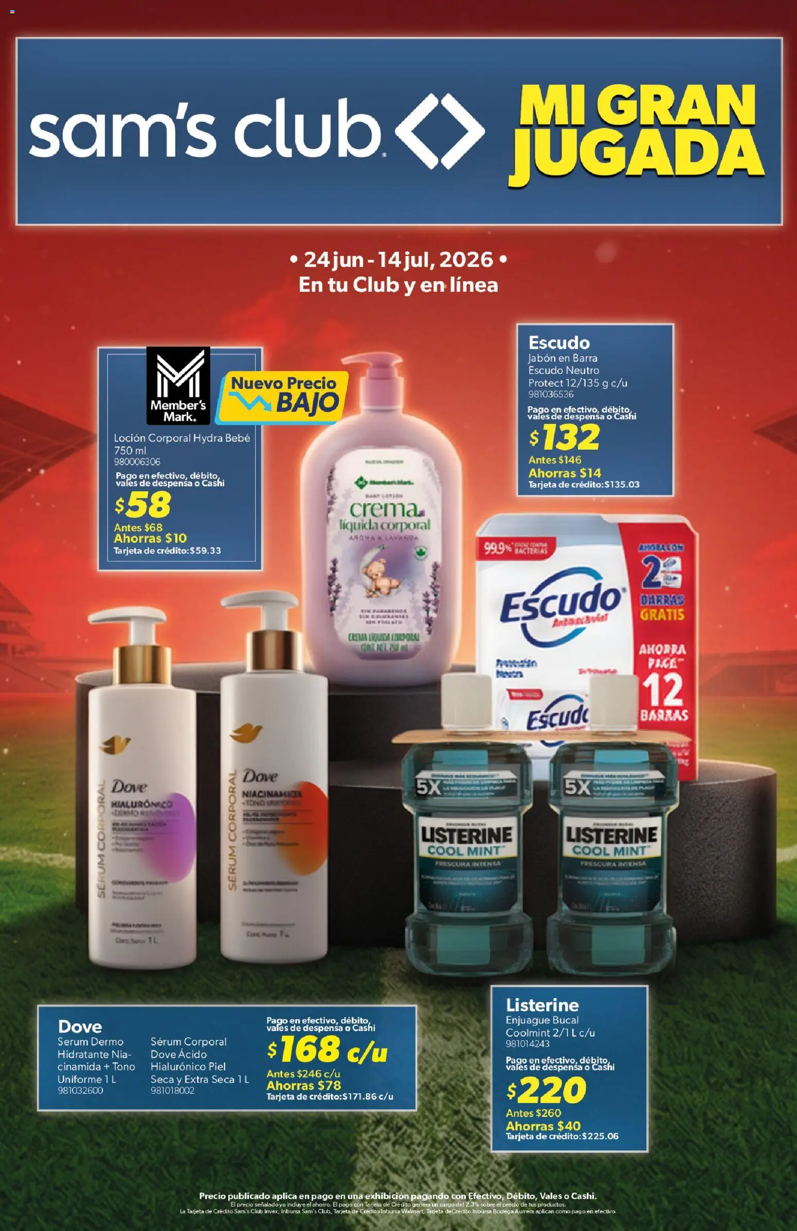 Nuevas ofertas de Sam's Club válidas en toda la República Mexicana desde el 24/06/2026. ¡Encuentra las mejores ofertas en Sam's Club catálogo! | Página: 1