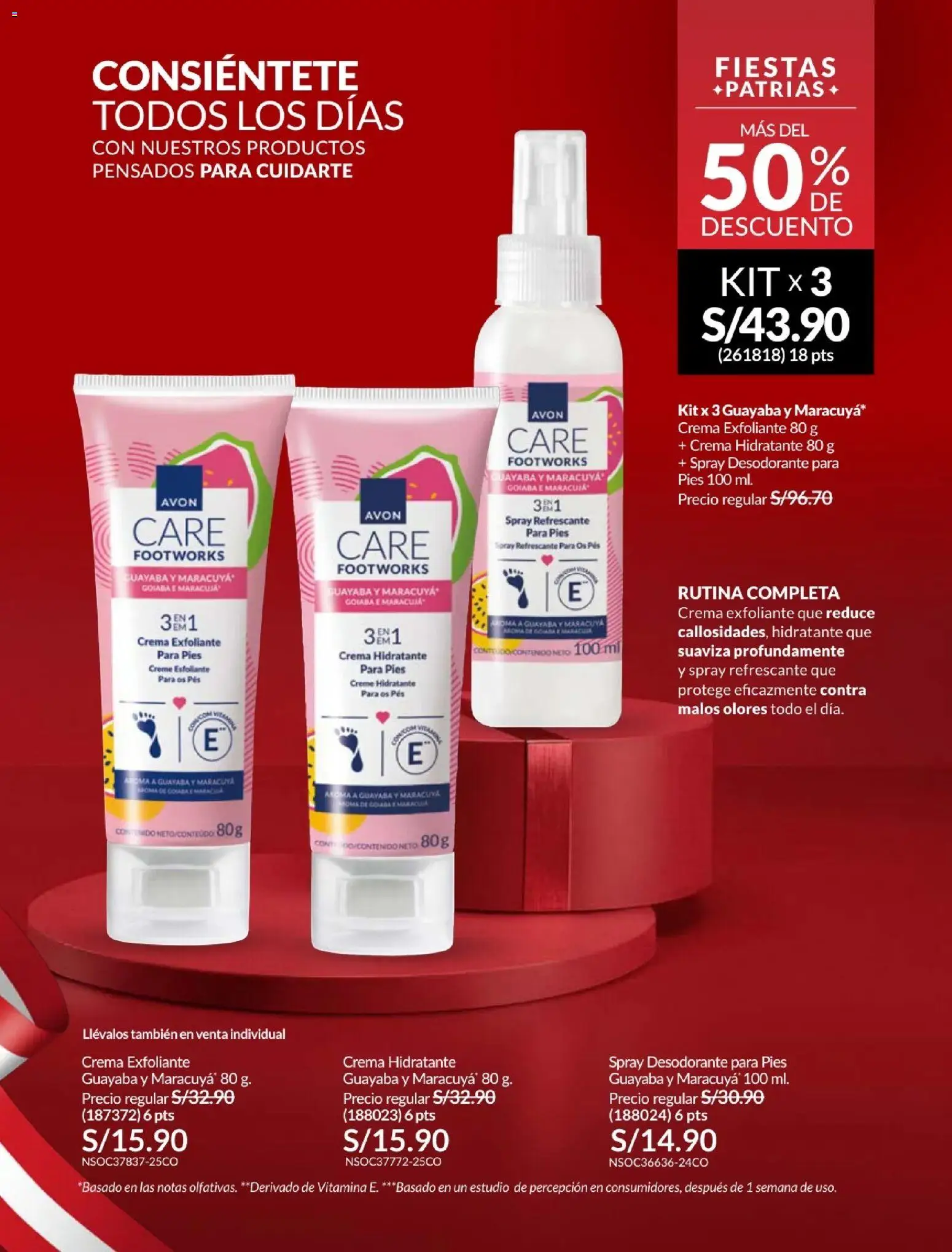Catálogo Avon válido desde 01/07/2026 | Página: 141 | Productos: Exfoliante, Desodorante, Crema