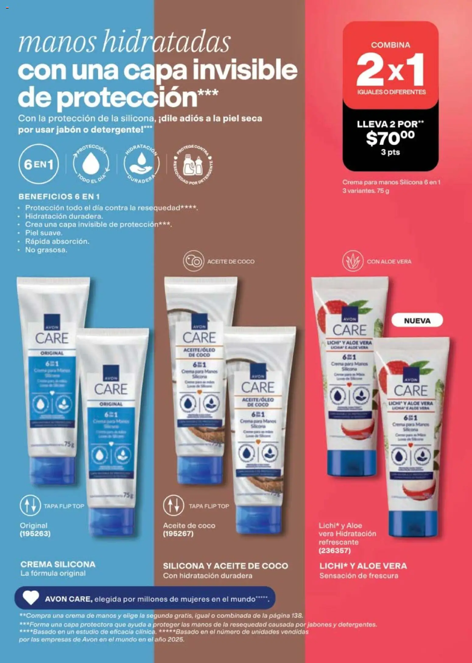 Nuevas ofertas de AVON válidas en toda la República Mexicana desde el 11/09/2026. ¡Encuentra las mejores ofertas en AVON campaña 14 2026! | Página: 135 | Productos: Detergente, Top, Aloe Vera, Jabón