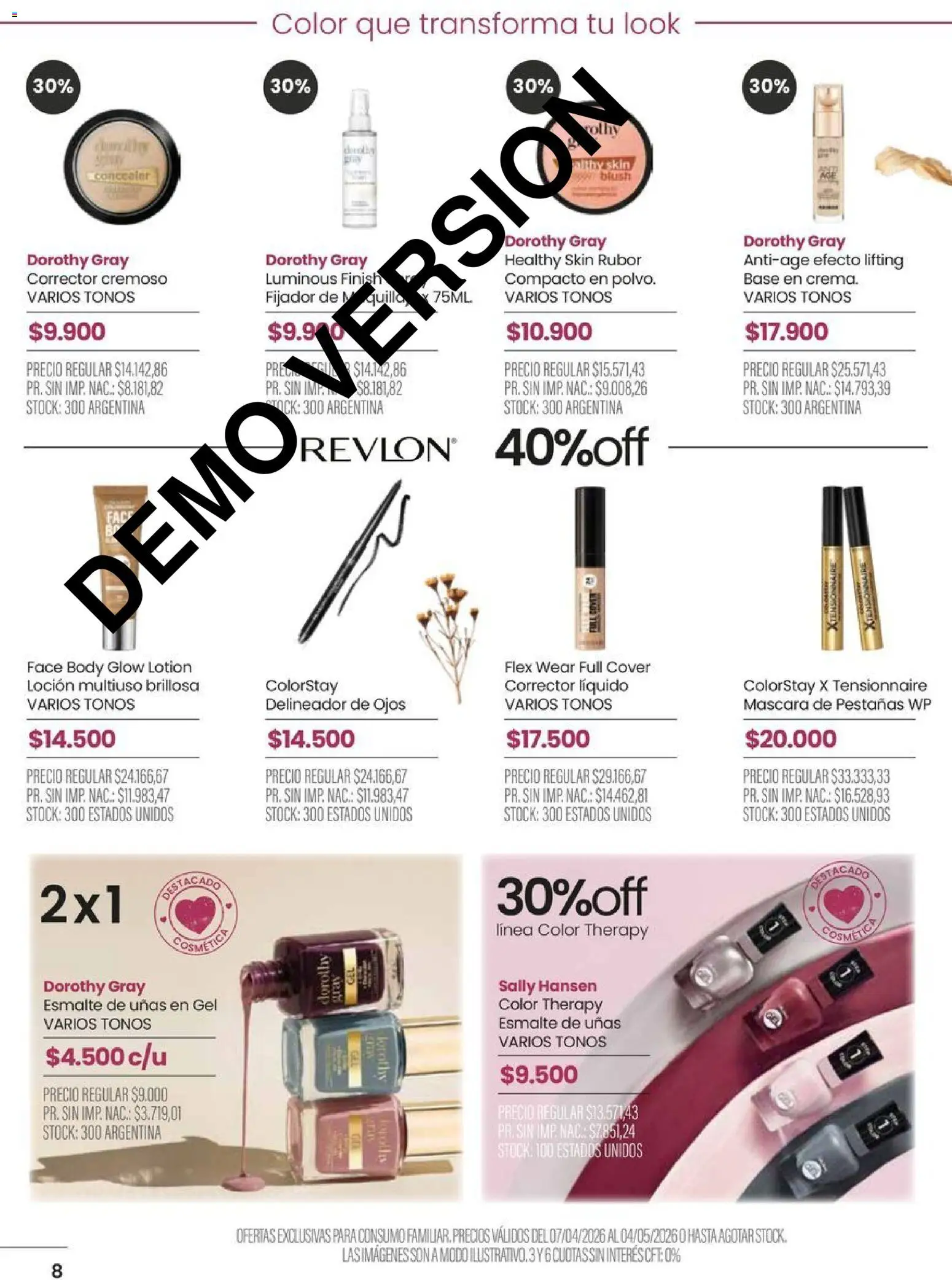 Pigmento catálogo │ válido desde el 07.04.2026 | Página: 8 | Productos: Delineador, Esmalte de uñas, Mascara de pestañas, Loción