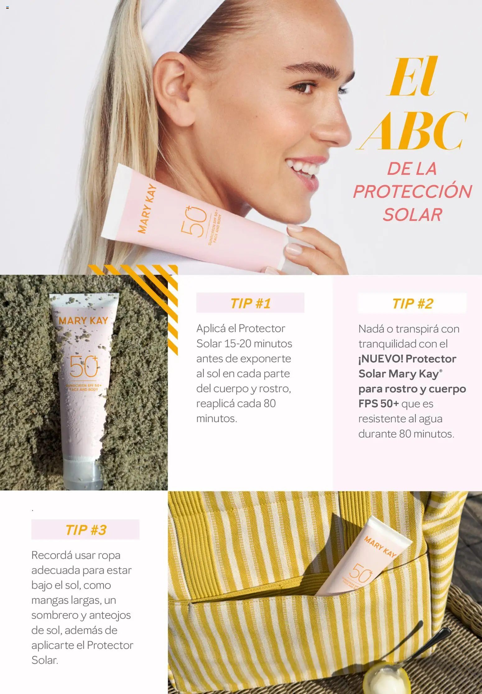 Mary Kay - Cuidá tu Piel, disfrutá del sol │ válido desde el 02.01.2026 | Página: 19 | Productos: Sombrero, Agua, Ropa, Un sombrero