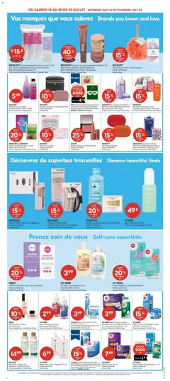Preview of Pharmaprix weekly flyer / circulaire from shop Pharmaprix valid from Jul 17, 2026 | Page: 15 | Products: Nail polish, Conditioner, Soap, Body wash