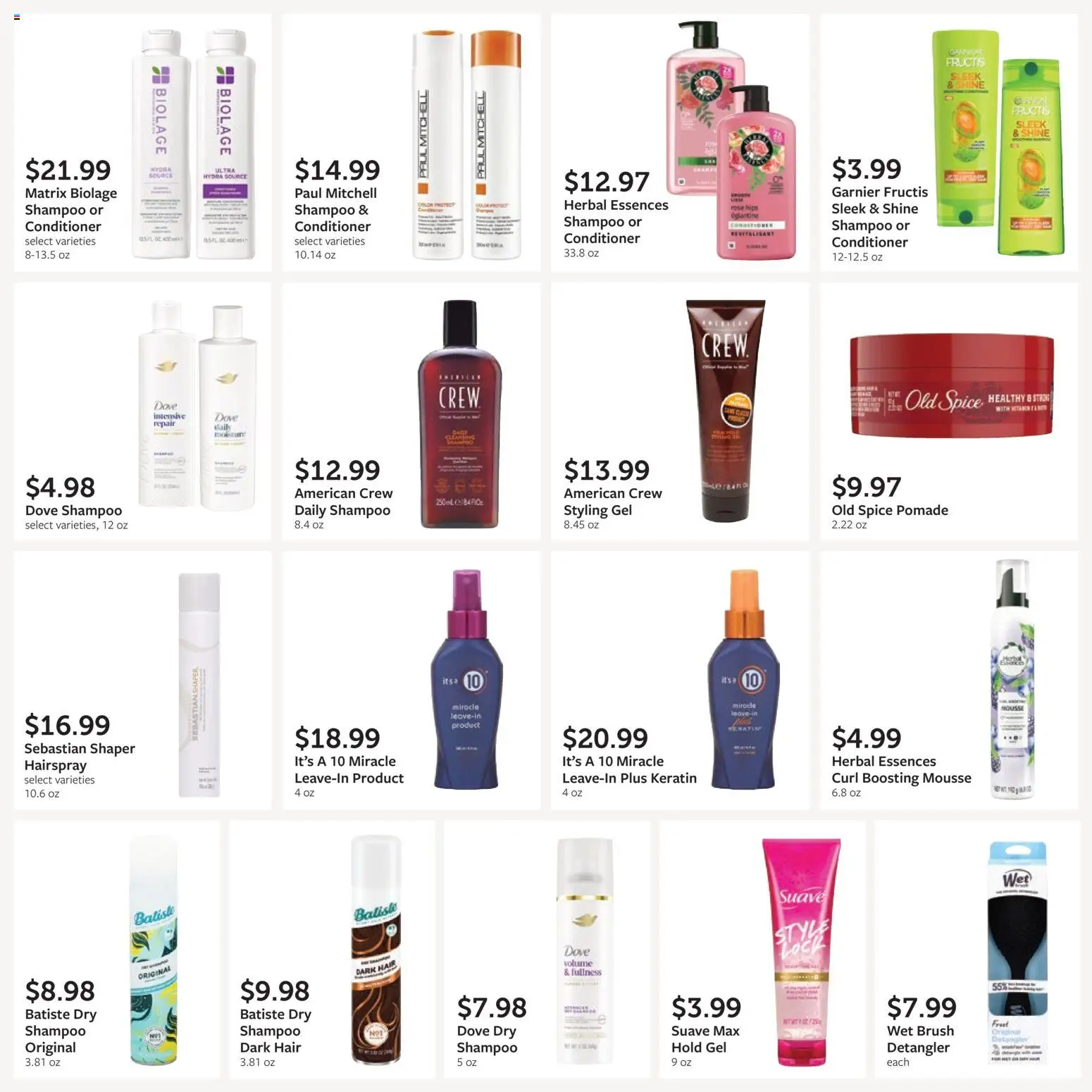 Fareway Monthly Ad - valid from 08/03/2026 | Page: 33 | Products: Brush, Shampoo, Conditioner