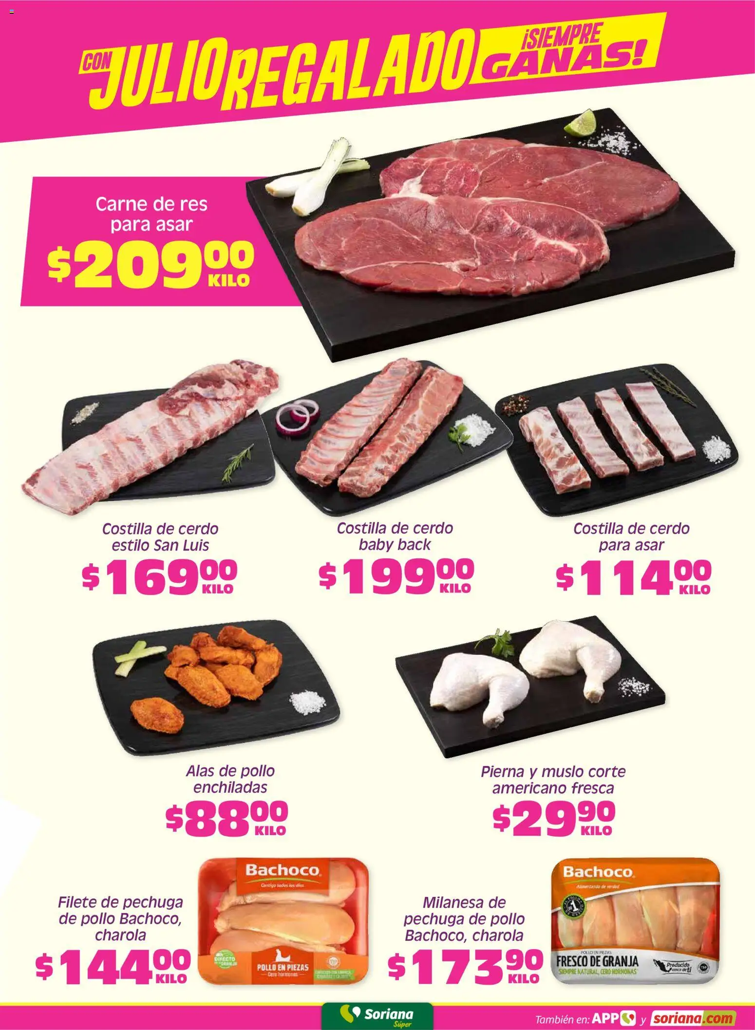 Nuevas ofertas de Soriana válidas en toda la República Mexicana desde el 22.05.2026. ¡Encuentra las mejores ofertas en Soriana Fin de Semana Súper: Chih, Delicias, Dur y Coah (excepto Saltillo)! | Página: 3 | Productos: Pollo, Milanesa, Cerdo, Res