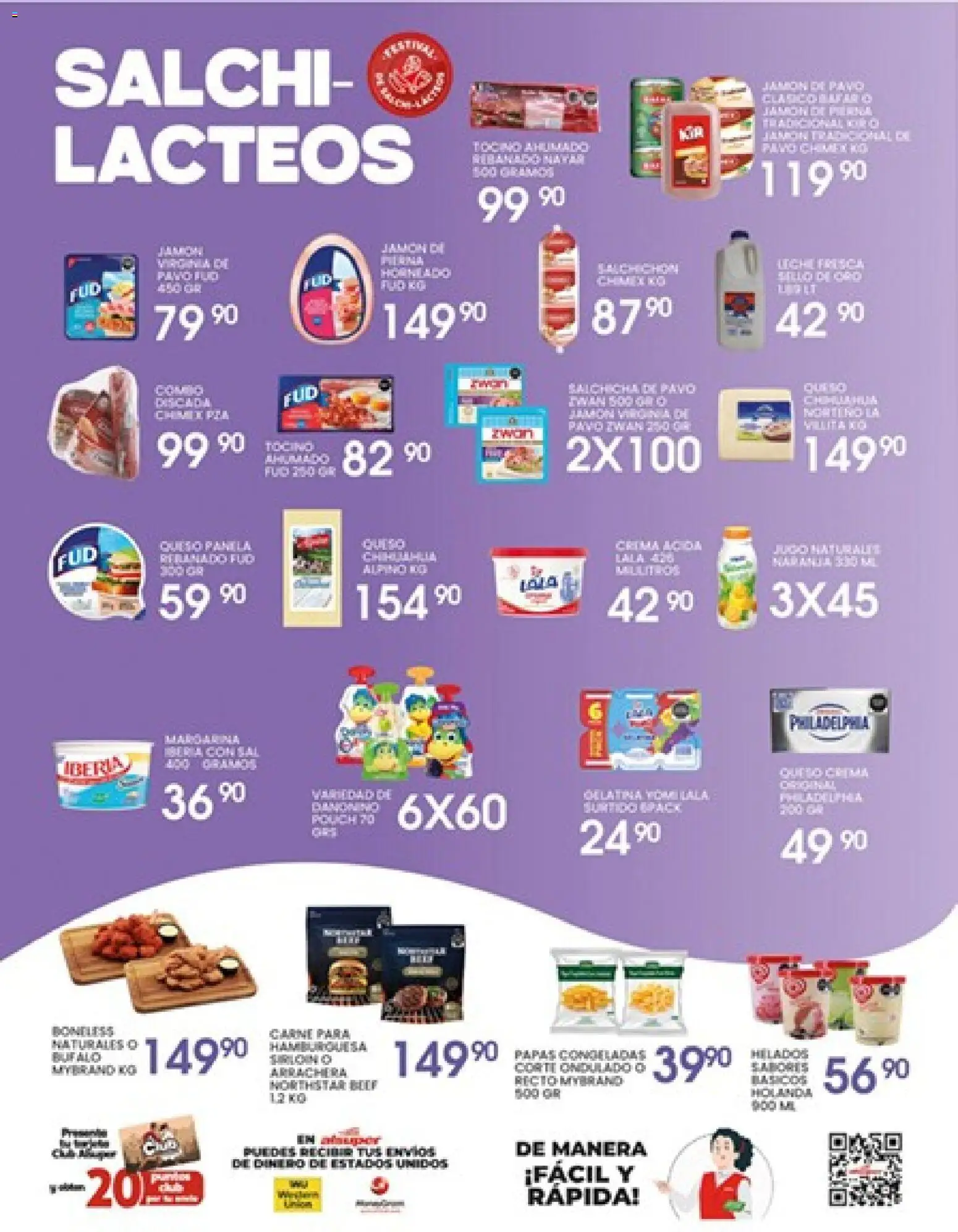 Nuevas ofertas de Alsuper válidas en toda la República Mexicana desde el 14/04/2026. ¡Encuentra las mejores ofertas en Alsuper folleto Casas Grandes! | Página: 3 | Productos: Gelatina, Salchicha, Crema, Margarina