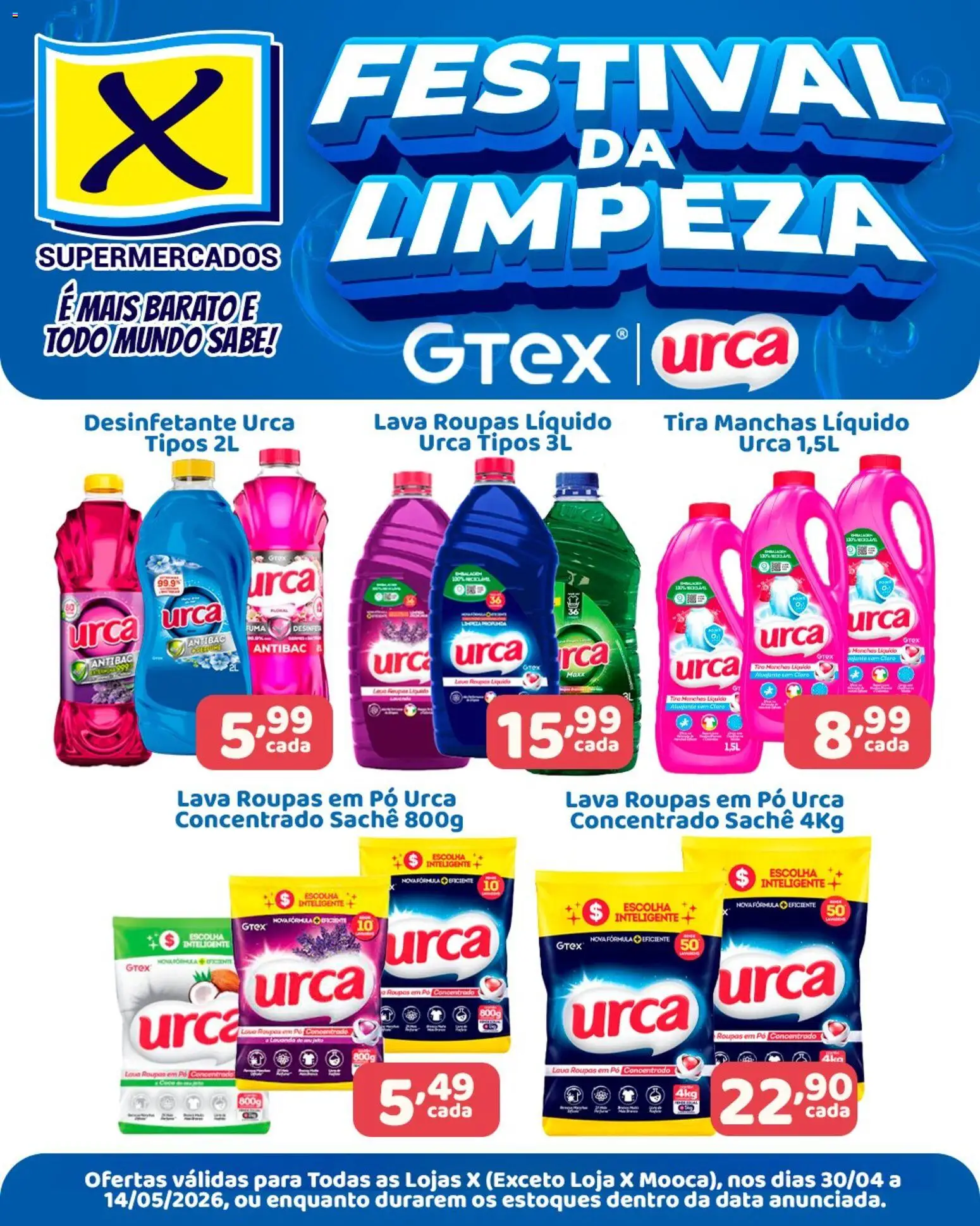 X Supermercados Folheto - válido de 30.04.2026 | Página: 2 | Produtos: Pó, Tira manchas, Pá, Desinfetante