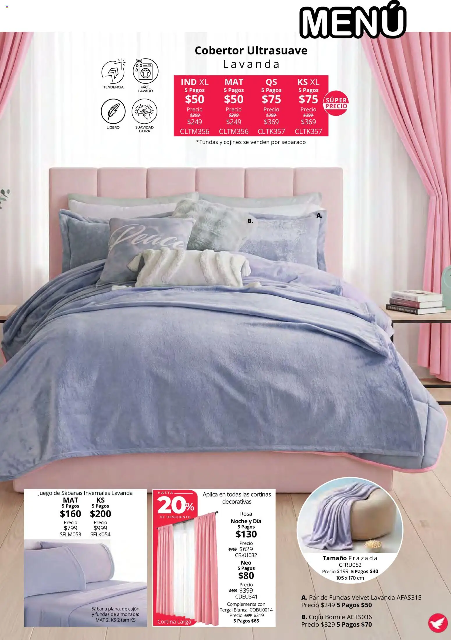 Nuevas ofertas de Colchas Concord válidas en toda la República Mexicana desde el 15/10/2026. ¡Encuentra las mejores ofertas en Colchas Concord catálogo Colección Cobertor Calor de Hogar! | Página: 119