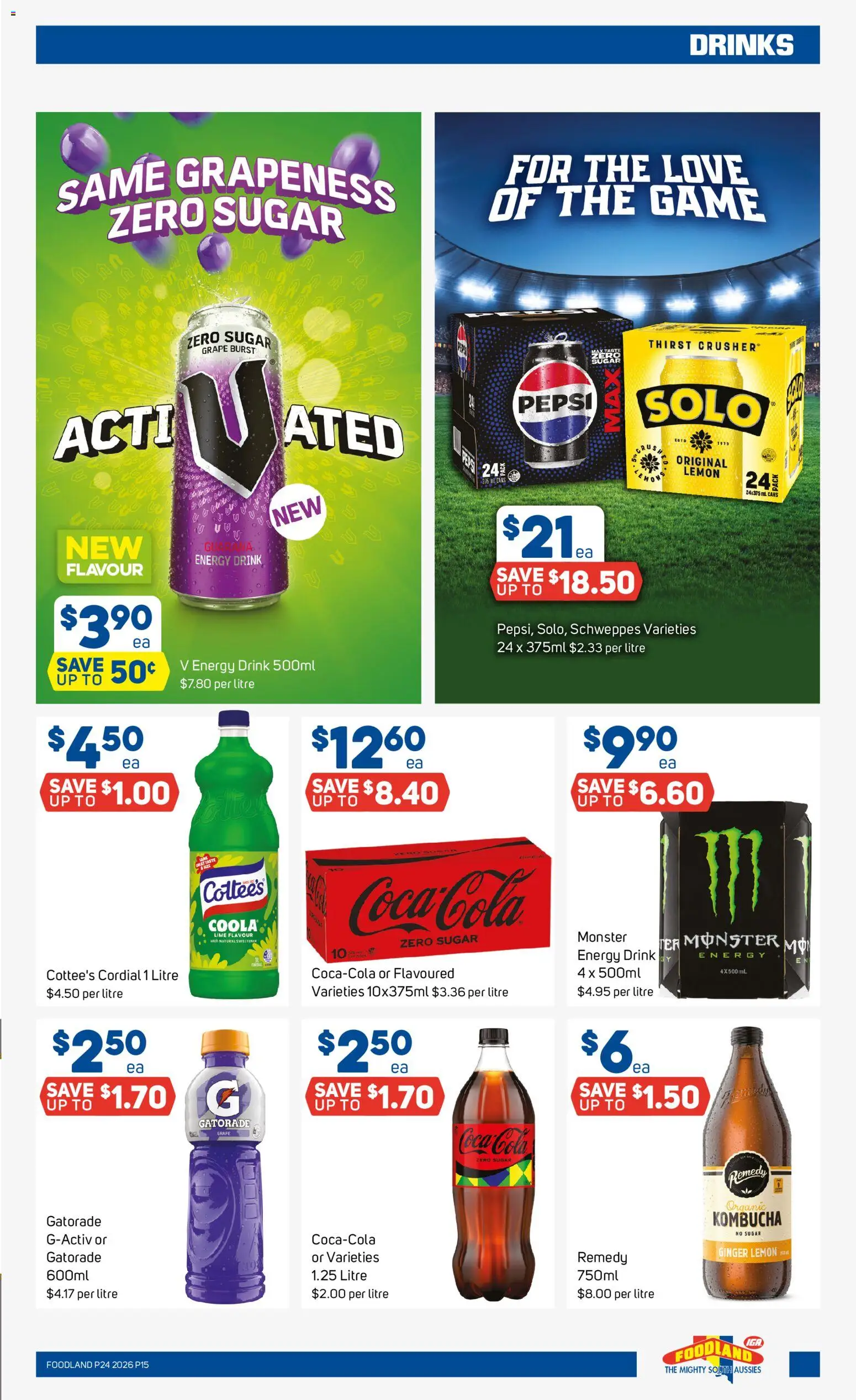Foodland catalogue - valid from 10.06.2026 | Page: 15 | Products: Ginger, Pepsi, Lemon, Lime
