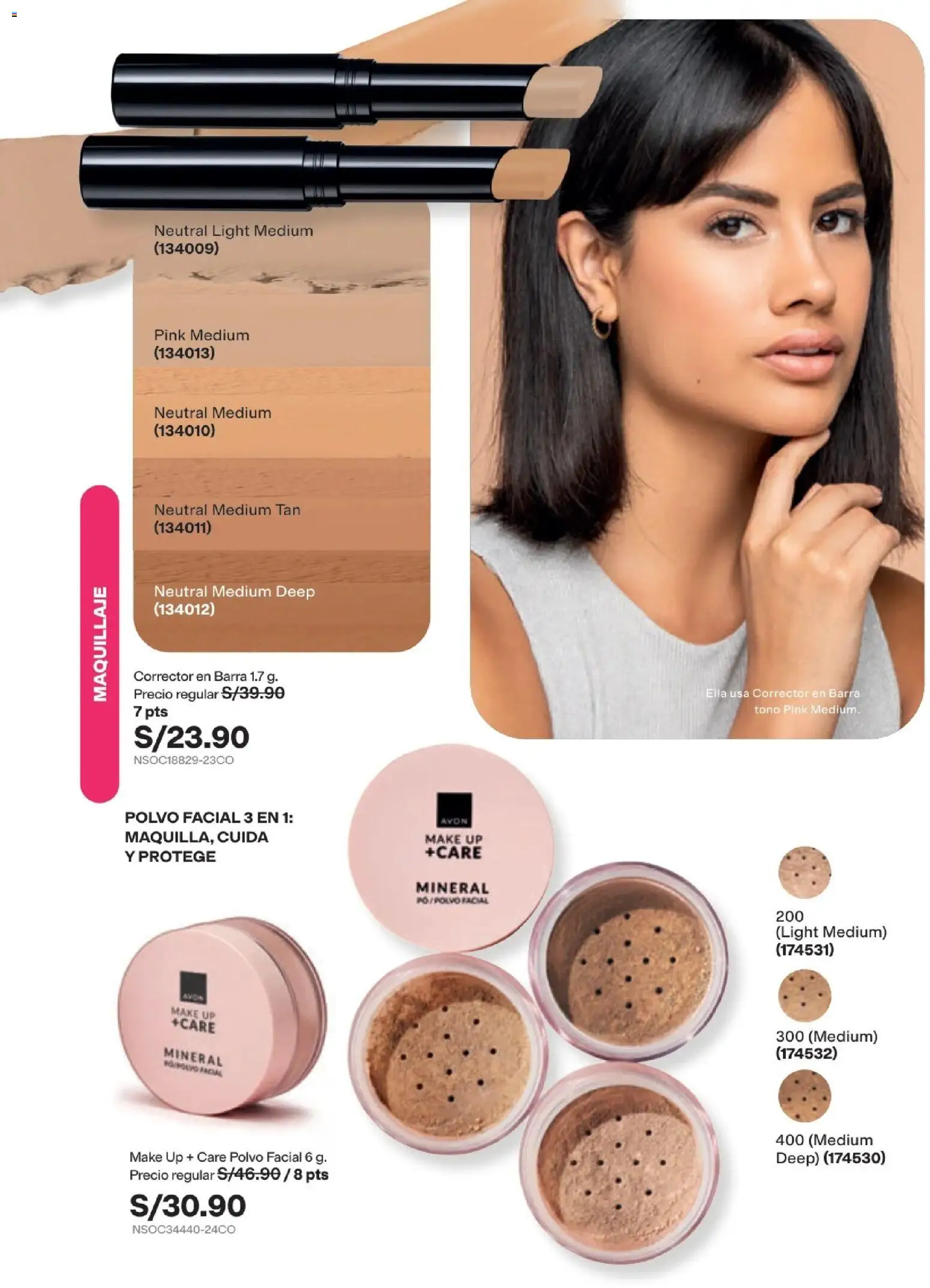 Catálogo Avon válido desde 15/09/2026 | Página: 29 | Productos: Maquillaje, Corrector, Polvo