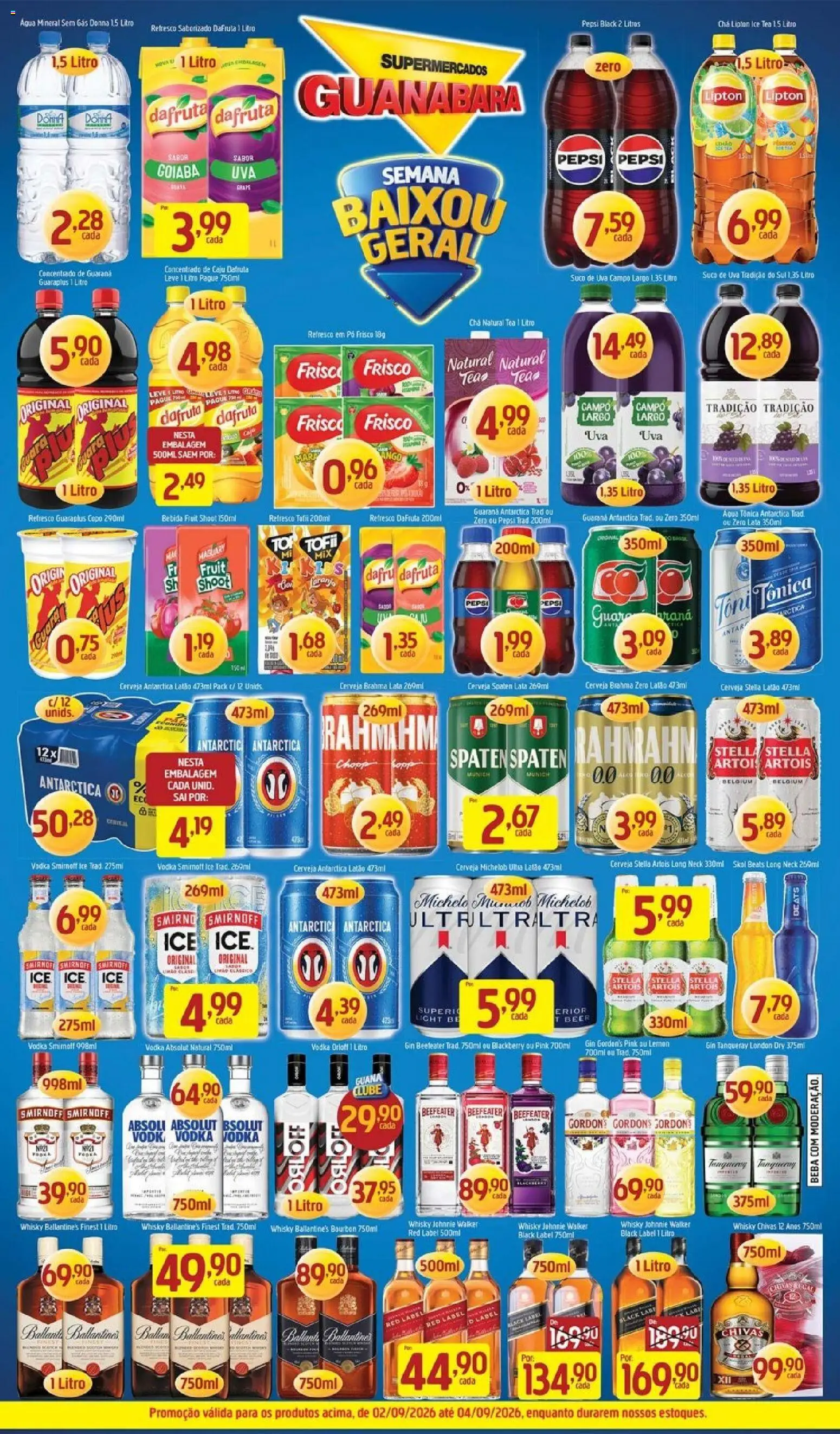 Supermercados Guanabara Folheto - válido de 02/09/2026 | Página: 7 | Produtos: Goiaba, Frisco, Whisky, Ballantine’s