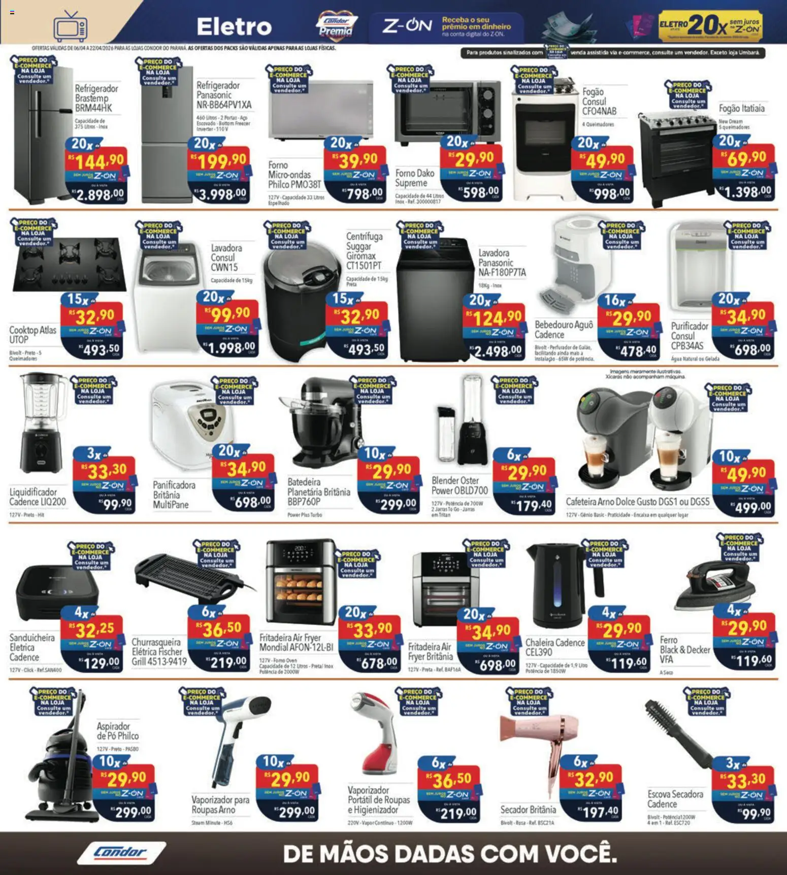 Supermercados Condor Folheto - válido de 06.04.2026 | Página: 31 | Produtos: Pó, Purificador, Cooktop, Xícaras