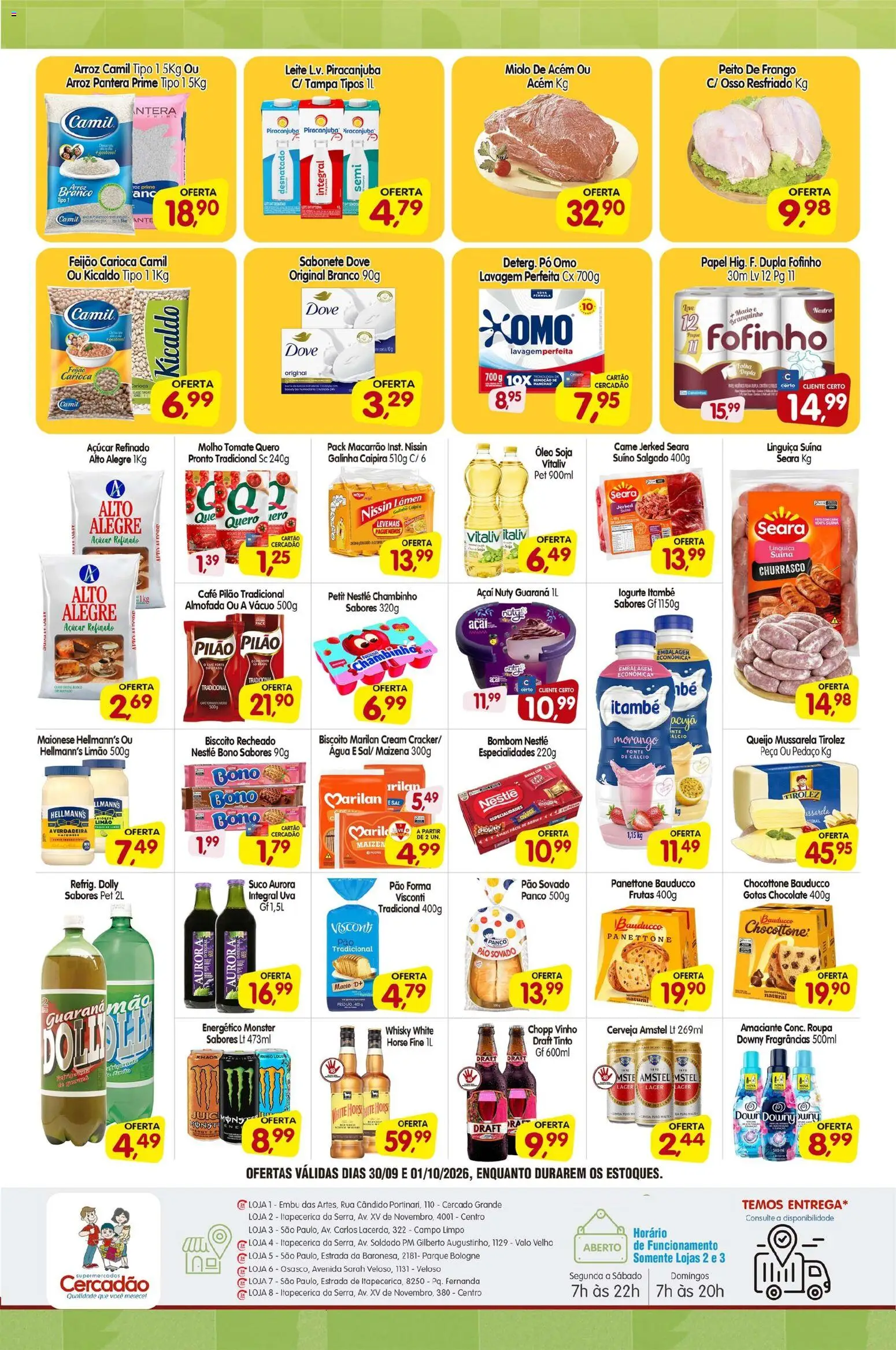 Cercadão Folheto - válido de 30/09/2026 | Página: 2 | Produtos: Pó, Café, Açúcar, Frango