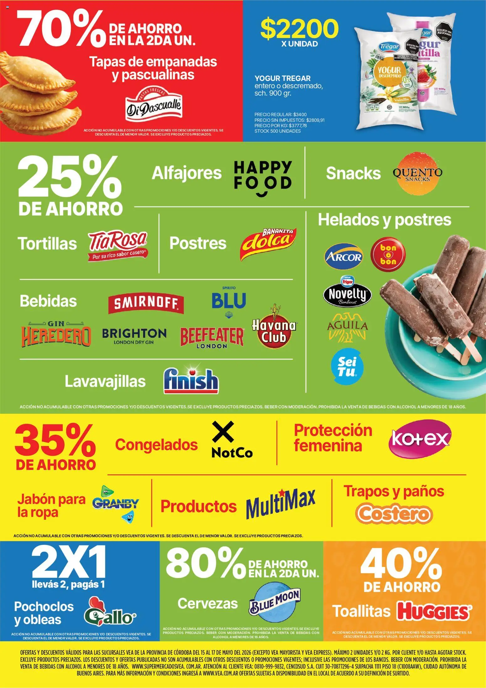 Vea - Ofertas fin de semana | Córdoba │ válido desde el 15.05.2026 | Página: 7 | Productos: Lavavajillas, Bombones, Jabón, Yogur
