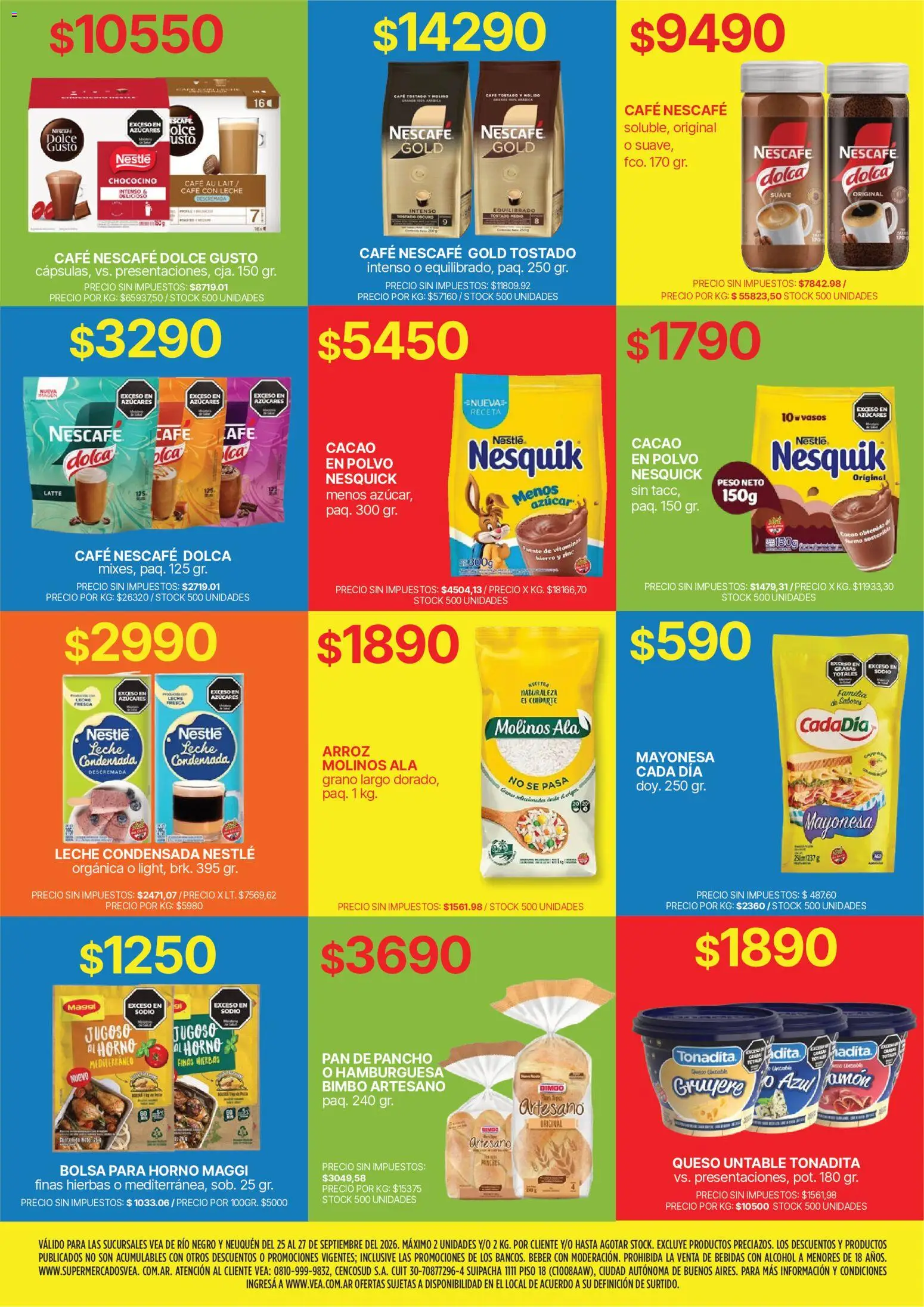 Vea - Fin de semana Patagonia │ válido desde el 25/09/2026 | Página: 6 | Productos: Fuente, Pan, Alcohol, Vasos