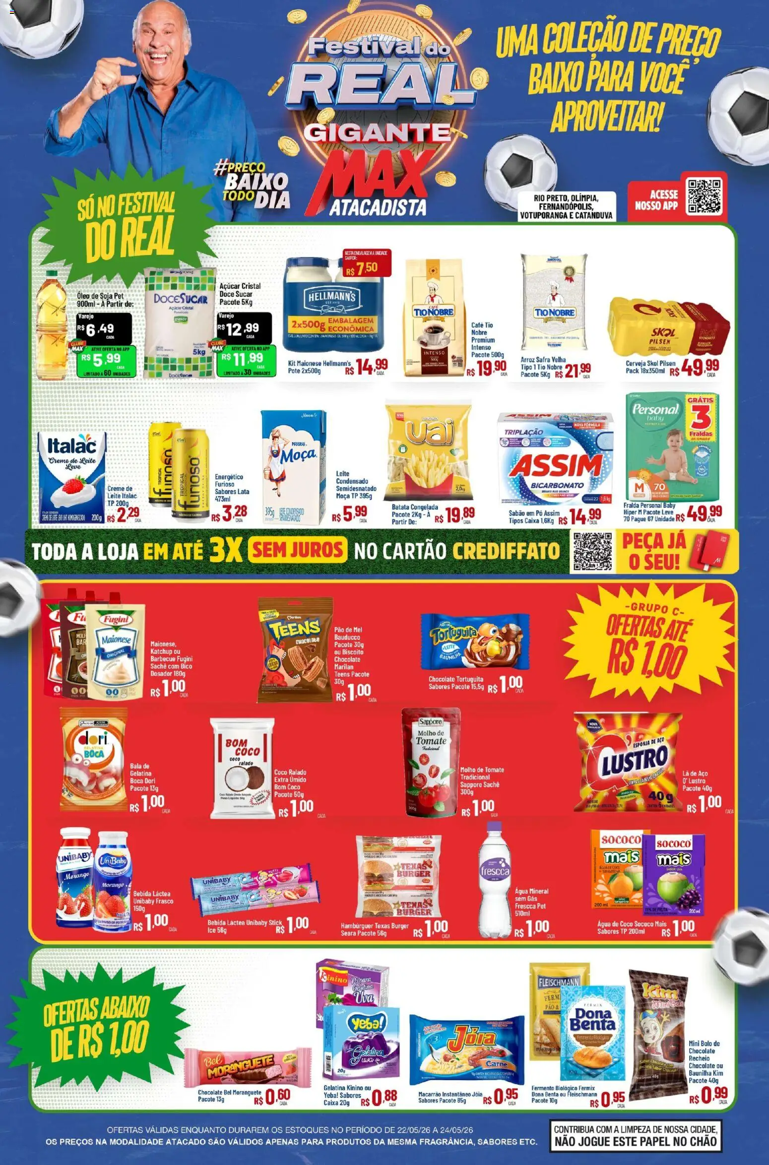 Max Atacadista Folheto - válido de 22.05.2026 | Página: 1 | Produtos: Pão, Bolo, Baixo, Açúcar