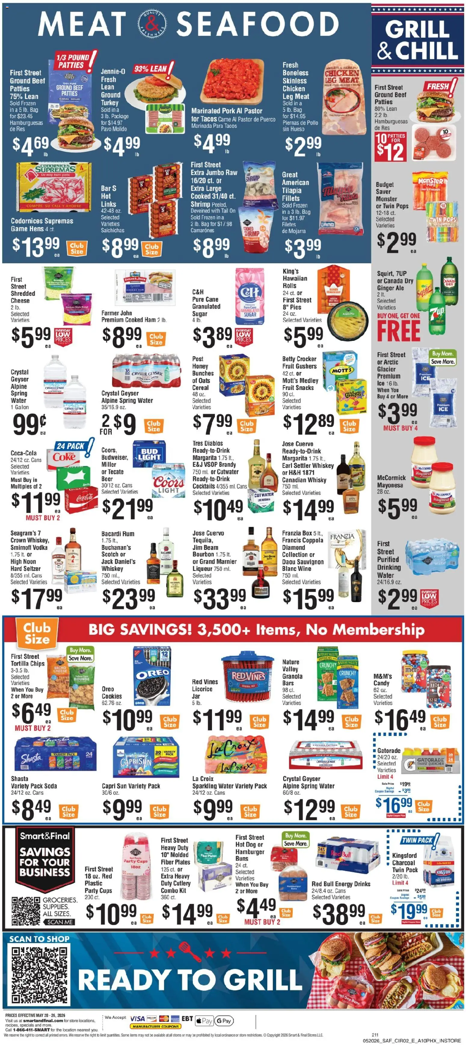 Smart & Final Weekly Ad - valid from 20.05.2026 | Page: 3 | Products: Box, Wine, Beef, Pineapple