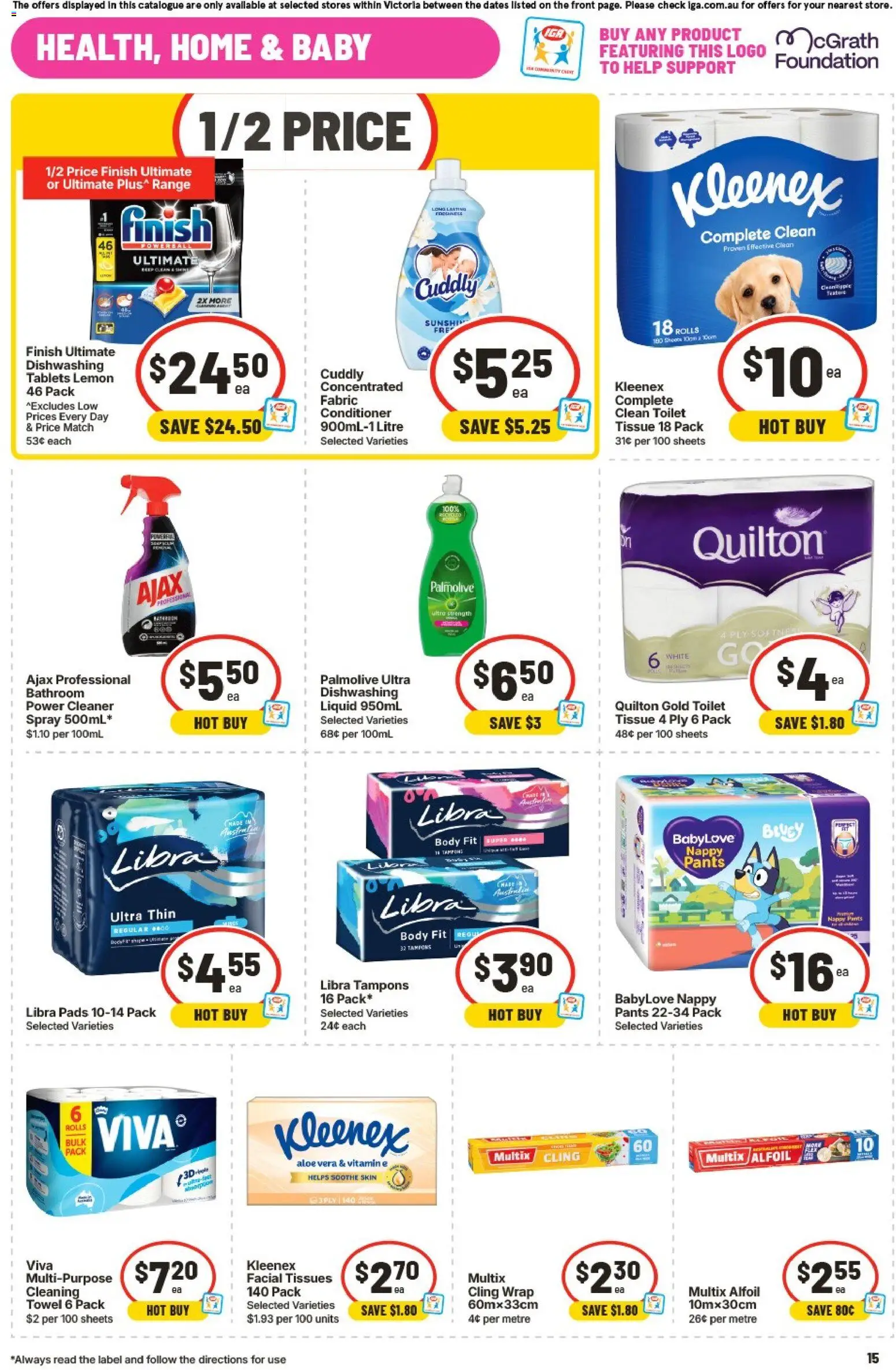IGA catalogue - valid from 23/09/2026 | Page: 15 | Products: Dairy, Fish, Lasagne, Foundation