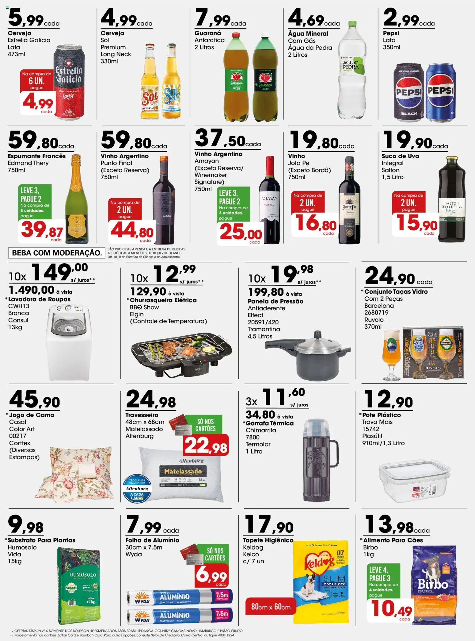 Zaffari Folheto - válido de 14/09/2026 | Página: 3 | Produtos: Taças, Cerveja, Tapete higiênico, Água mineral