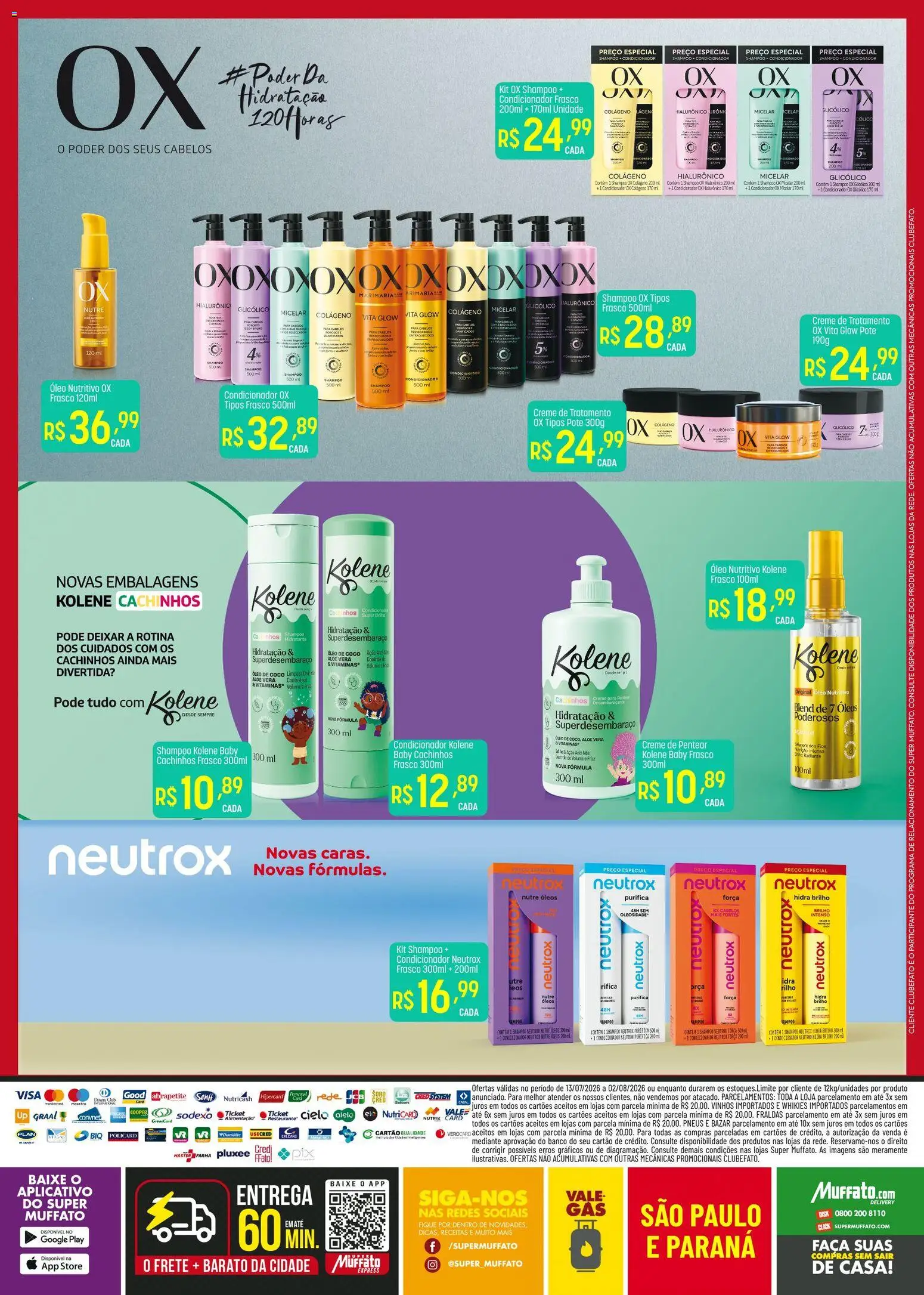 Super Muffato Folheto - válido de 13/07/2026 | Página: 2 | Produtos: Coco, Shampoo, Banco, Pneus