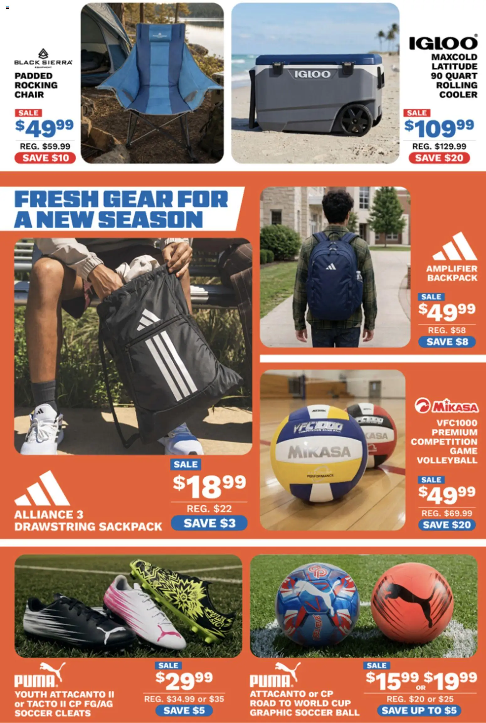 Big 5 Sporting Goods Weekly Ad - valid from 08/07/2026 | Page: 4 | Products: Chair, Amplifier, Backpack, Game