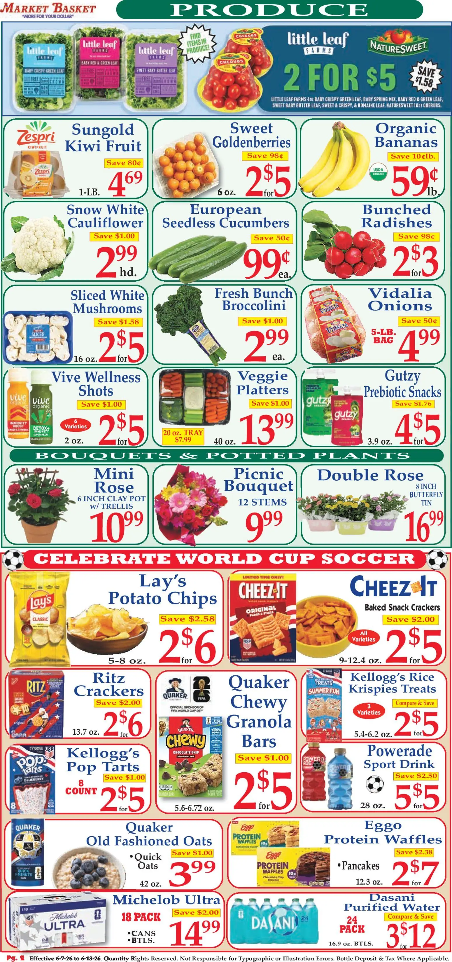 Market Basket Ad - valid from 07.06.2026 | Page: 2 | Products: Butter, Bananas, Rice, Cauliflower