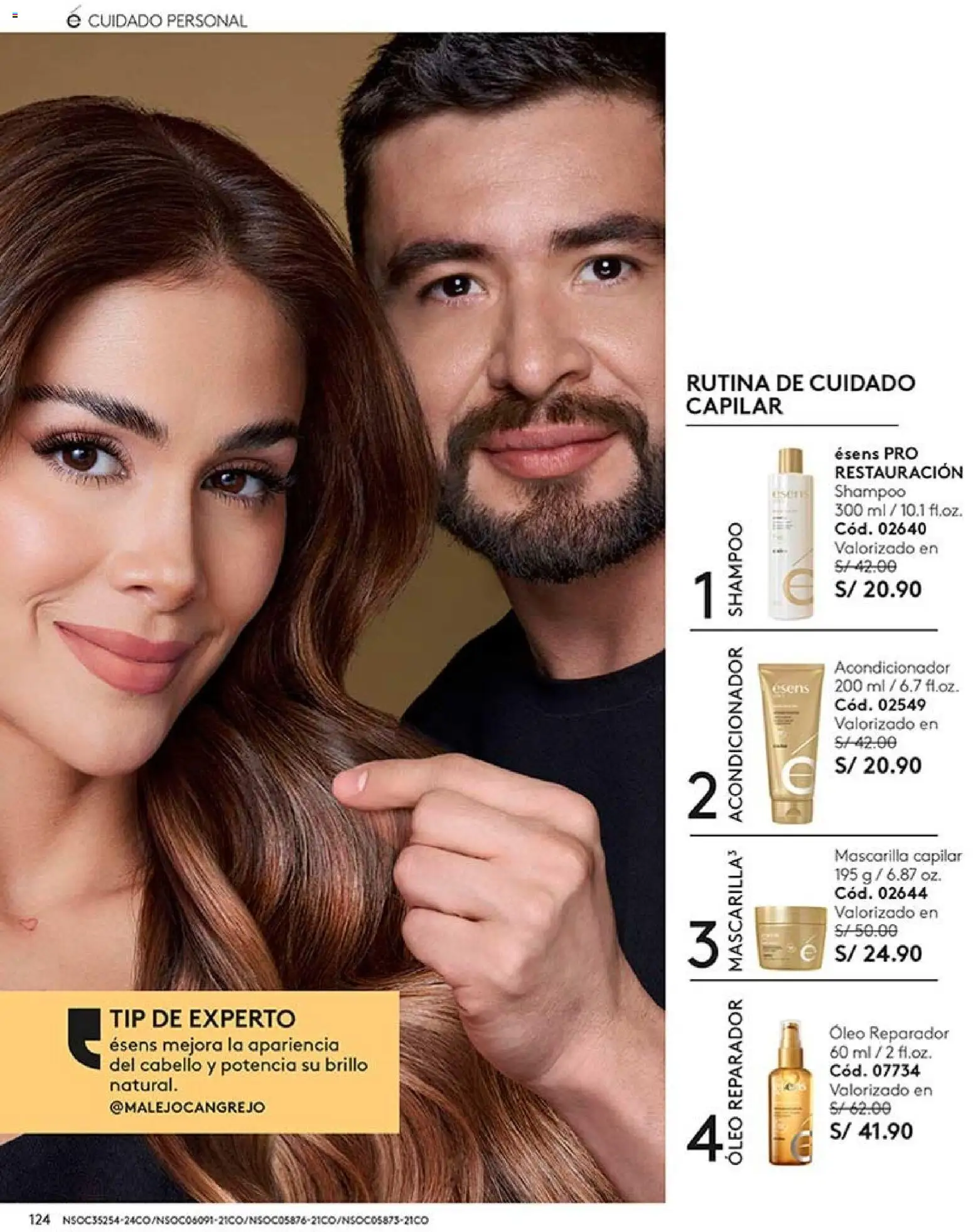 Catálogo Ésika válido desde 20/06/2026 | Página: 124 | Productos: Shampoo, Acondicionador