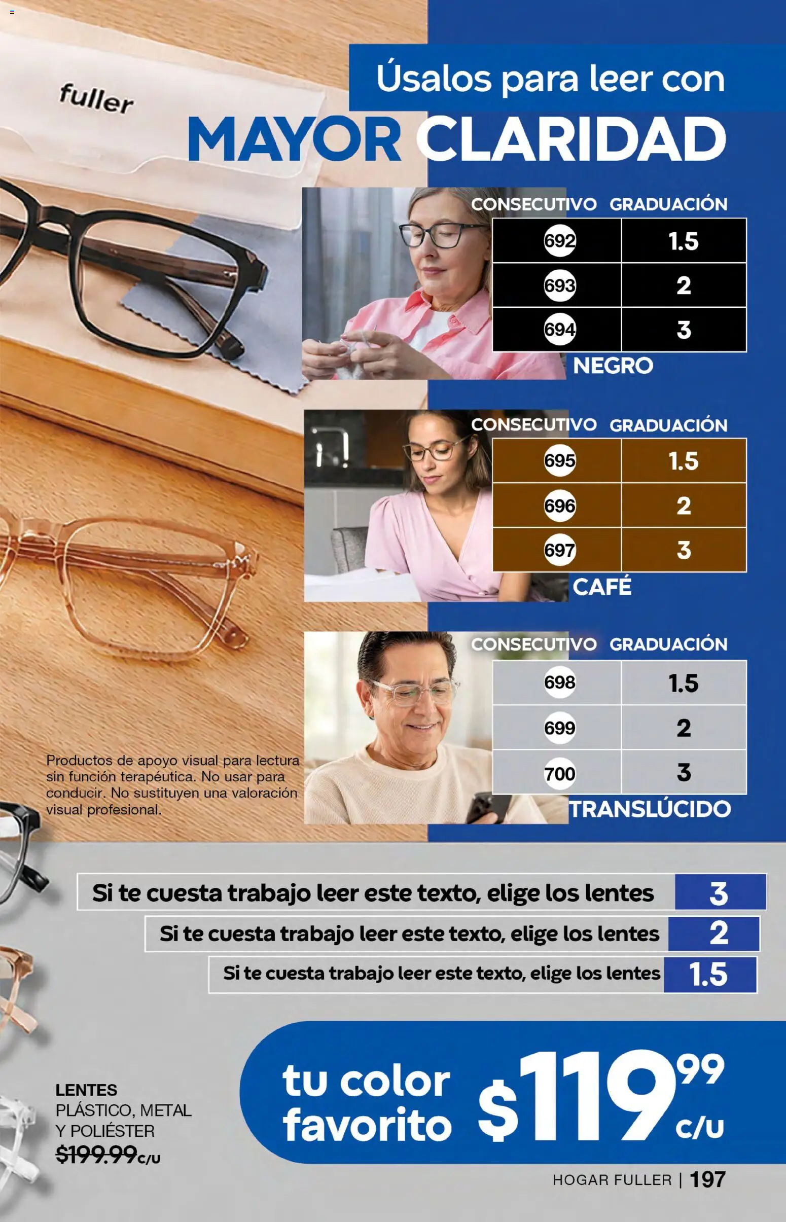 Nuevas ofertas de Fuller válidas en toda la República Mexicana desde el 05/08/2026. ¡Encuentra las mejores ofertas en Fuller campaña 9 2026! | Página: 197 | Productos: Lentes, Café, Té
