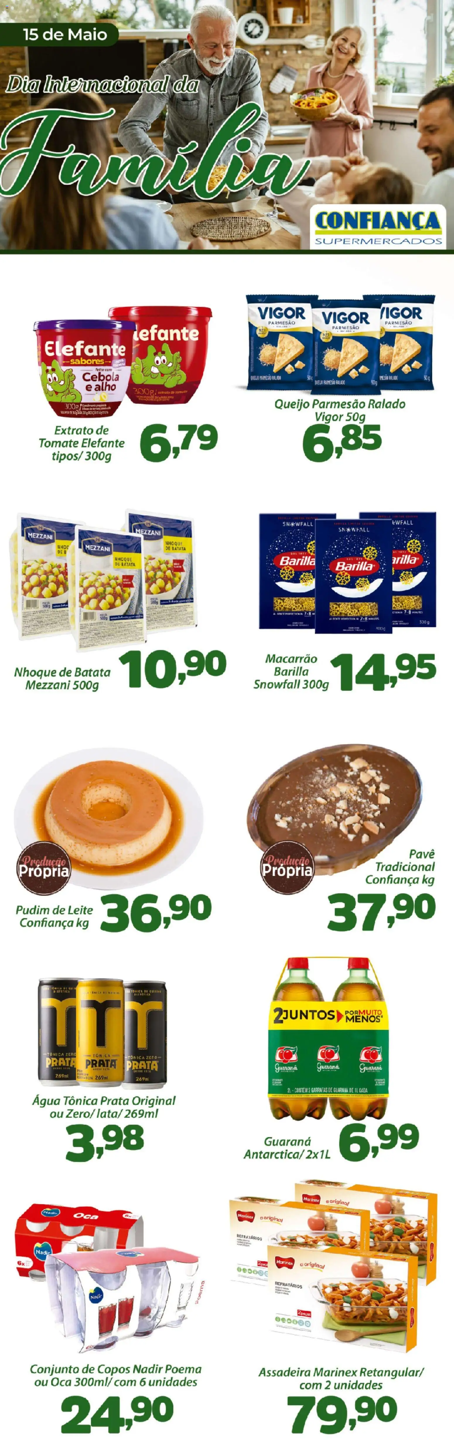 Confiança Folheto - válido de 15.05.2026 | Página: 5 | Produtos: Água tônica, Queijo, Queijo parmesão, Assadeira