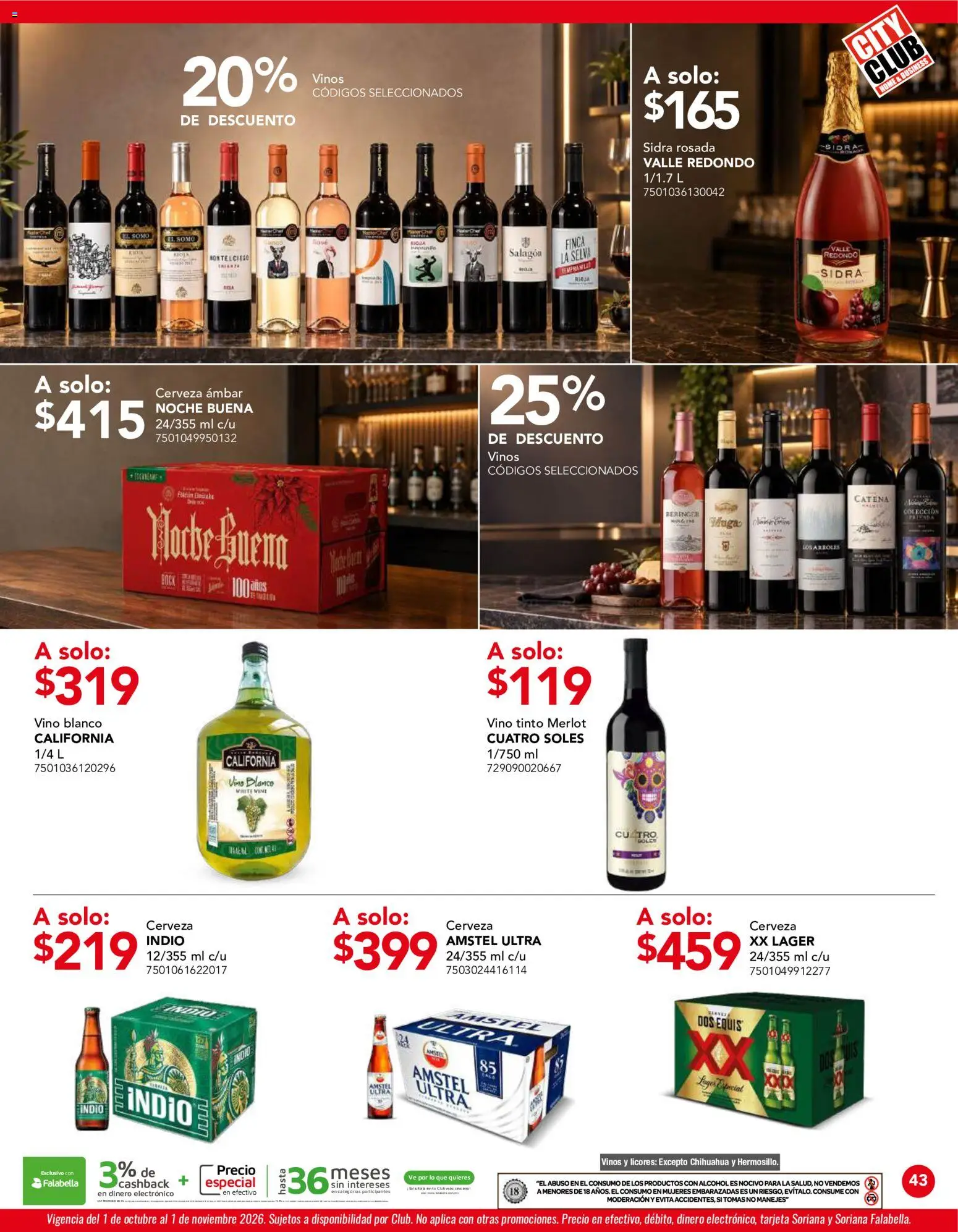 Nuevas ofertas de City Club válidas en toda la República Mexicana desde el 01/10/2026. ¡Encuentra las mejores ofertas en City Club catálogo! | Página: 43