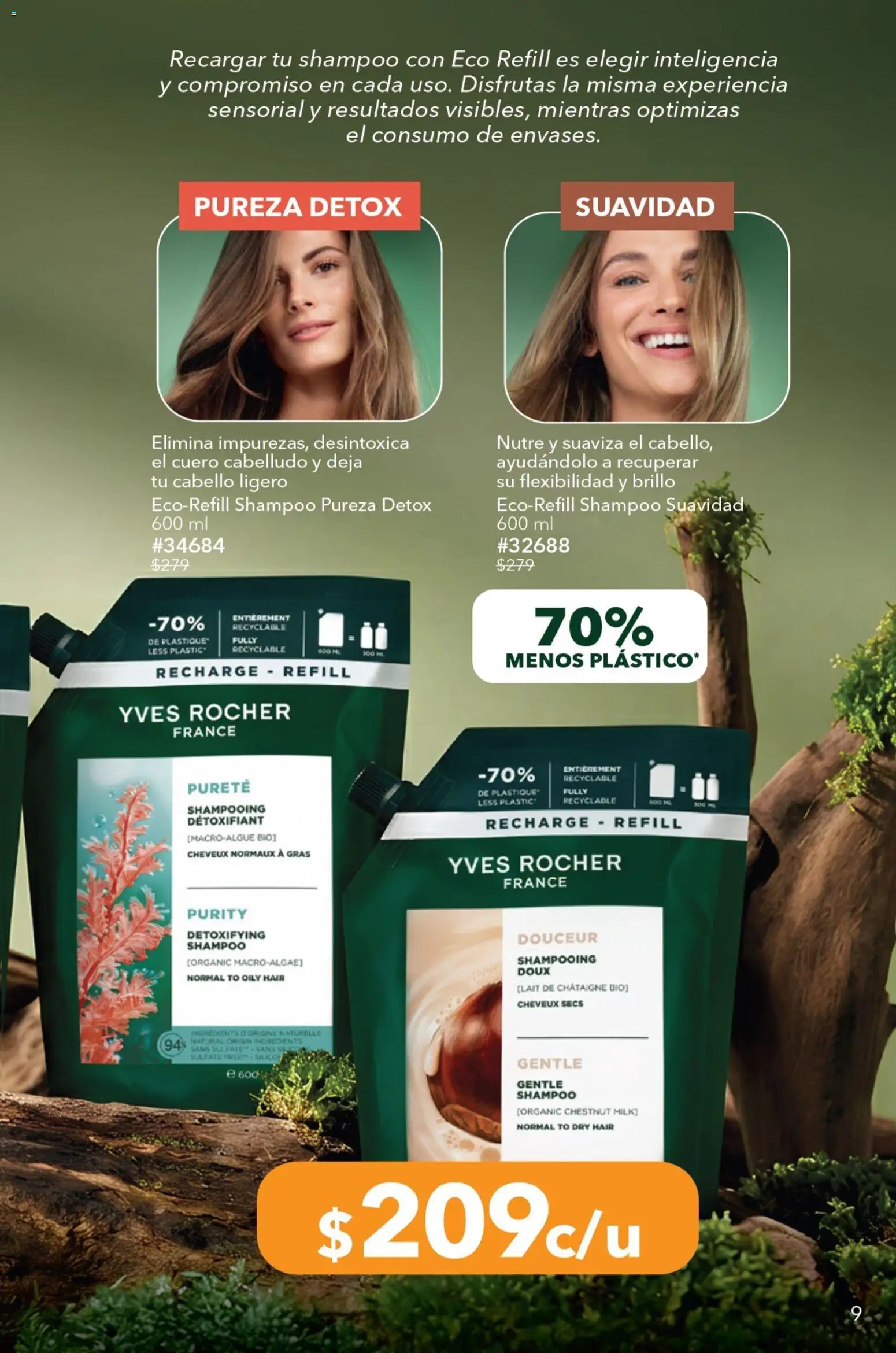 Nuevas ofertas de Yves Rocher válidas en toda la República Mexicana desde el 04/08/2026. ¡Encuentra las mejores ofertas en Yves Rocher campaña 11 2026! | Página: 11 | Productos: Gin, Brillo, Shampoo