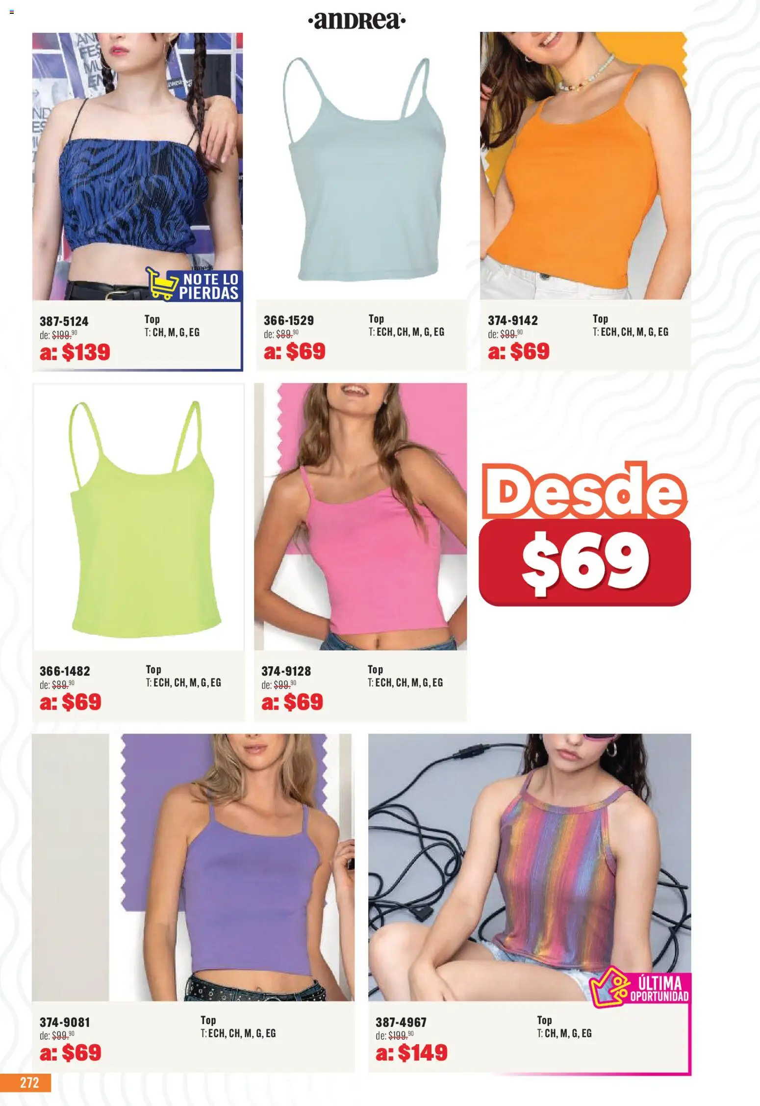 Nuevas ofertas de Andrea válidas en toda la República Mexicana desde el 03.05.2026. ¡Encuentra las mejores ofertas en Andrea catálogo Outlet! | Página: 272
