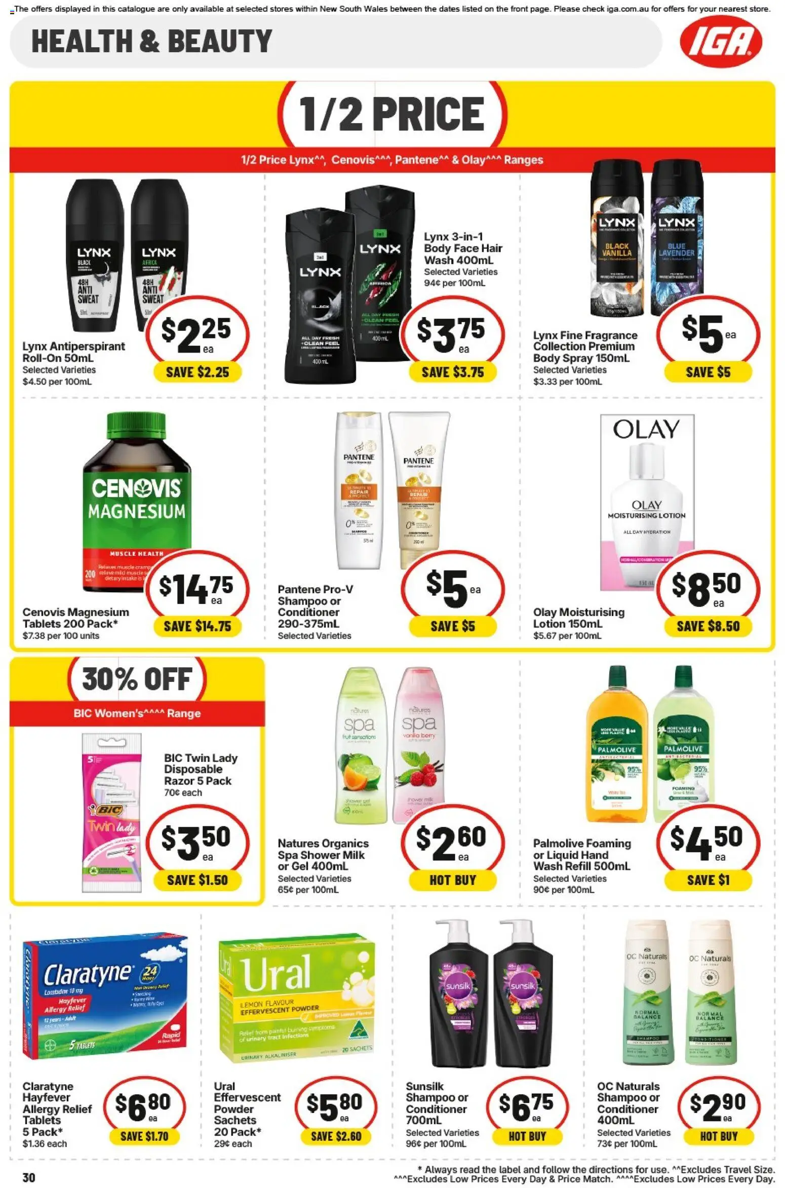 IGA catalogue - valid from 01/07/2026 | Page: 30 | Products: Fragrance, Conditioner, Hand wash, Allergy