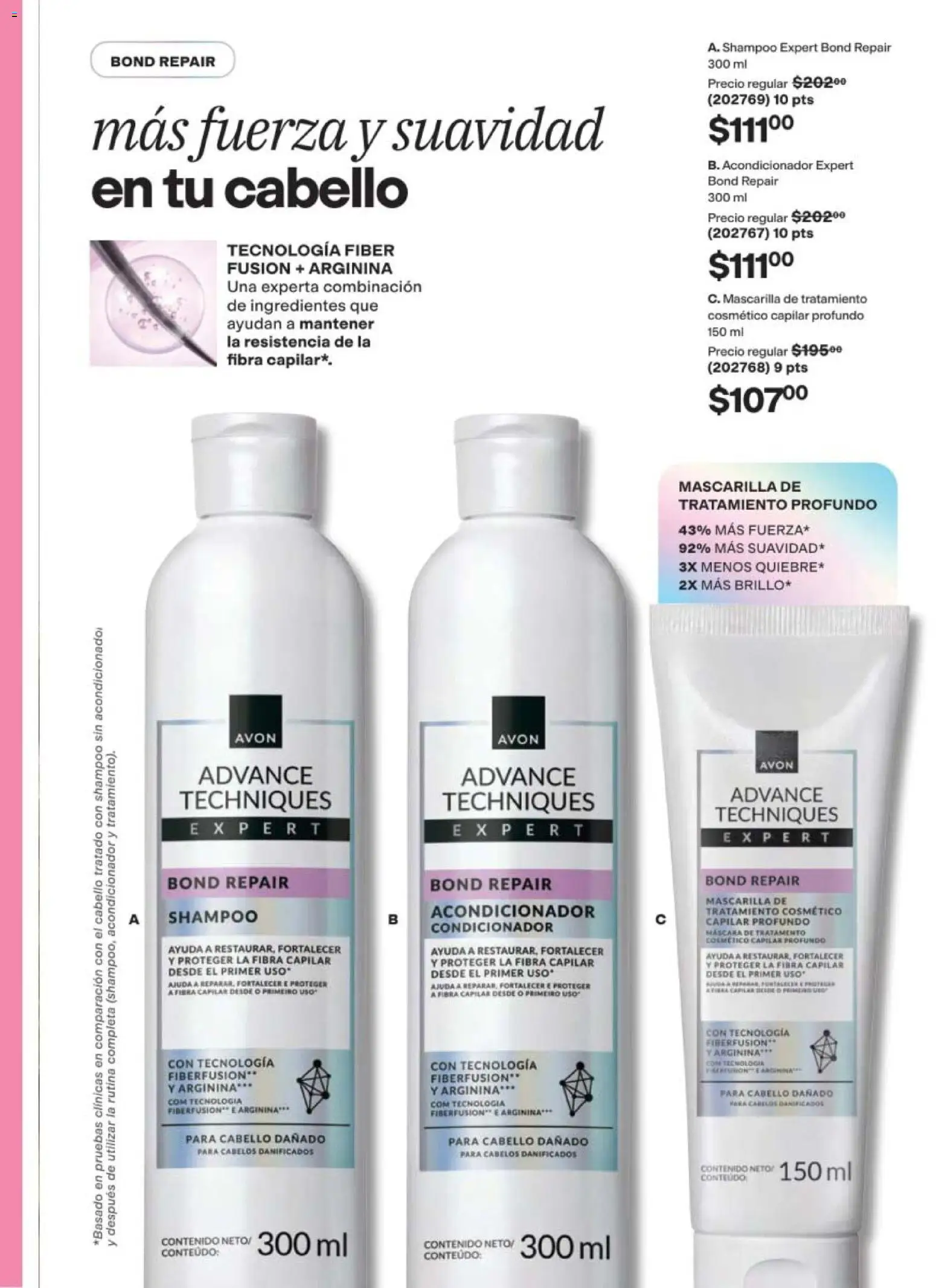 Nuevas ofertas de AVON válidas en toda la República Mexicana desde el 10/07/2026. ¡Encuentra las mejores ofertas en AVON campaña 11 2026! | Página: 147 | Productos: Máscara, Shampoo, Ingredientes, Mascarilla
