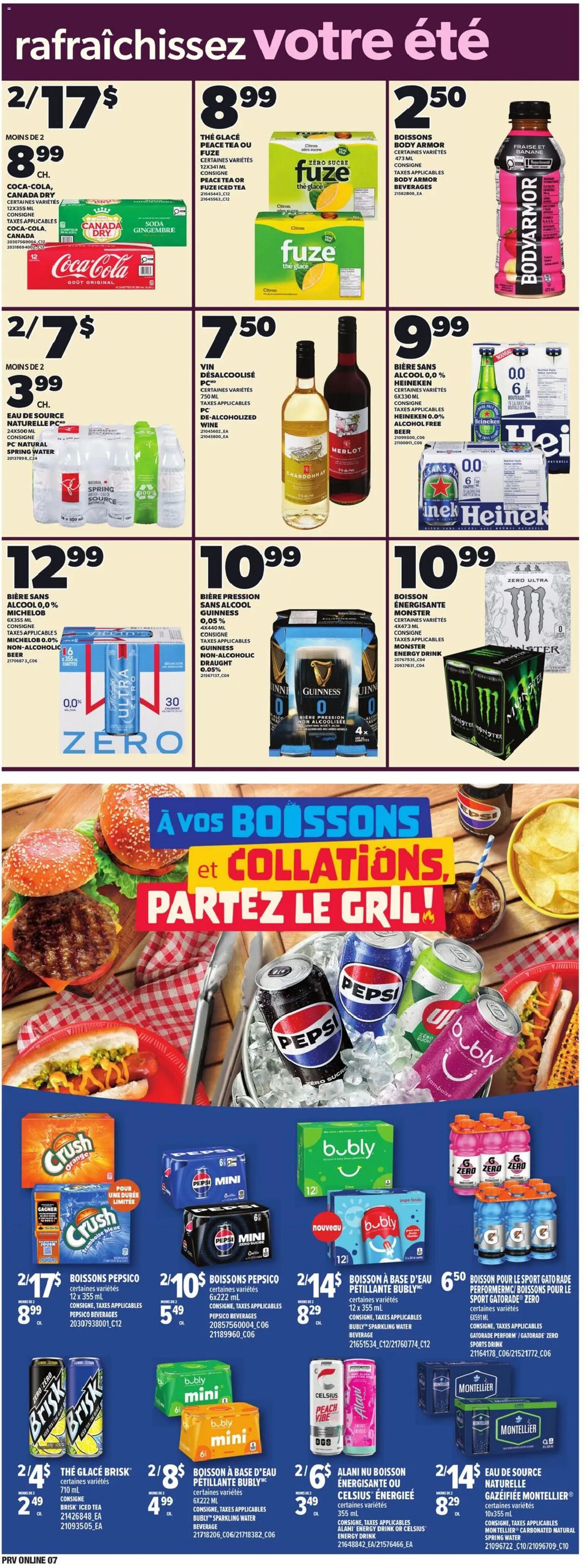 Provigo flyer valid from Aug 13, 2026 | Page: 9 | Products: Water, Pepsi, Spring water, Wine
