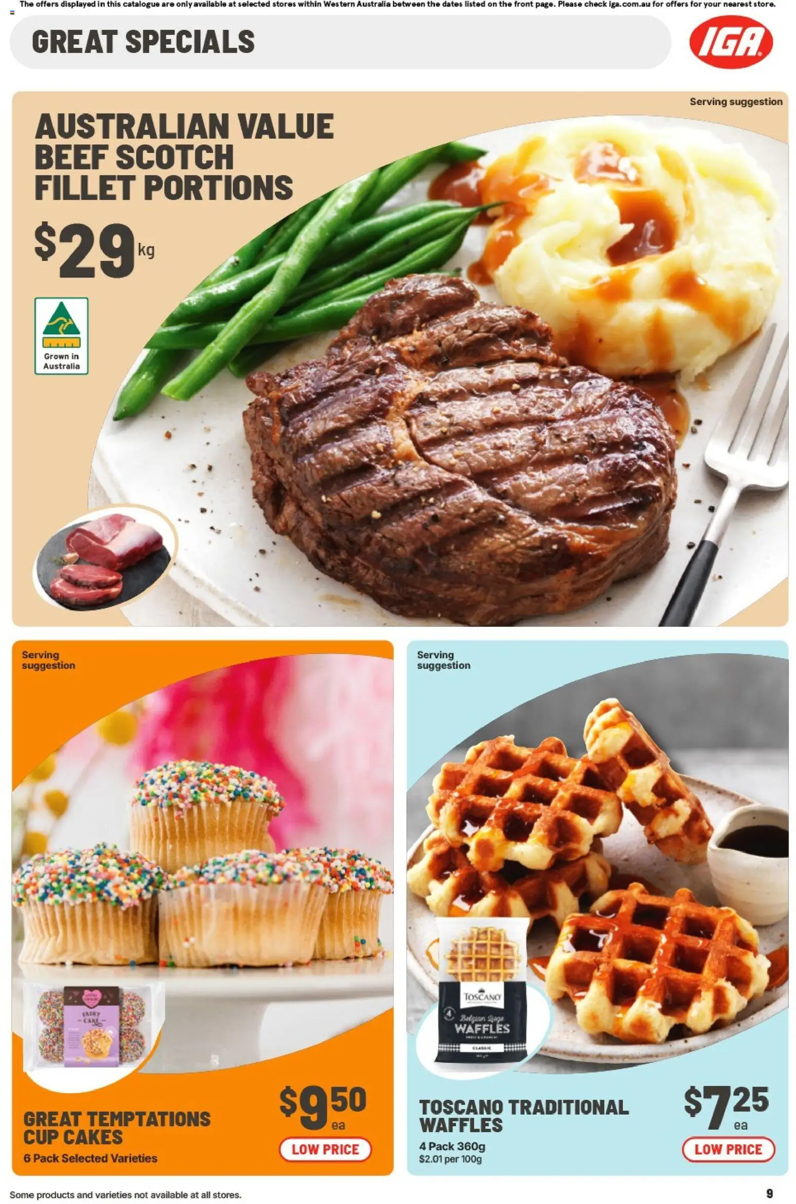 IGA catalogue - valid from 06.05.2026 | Page: 10 | Products: Beef, Scotch, Waffles
