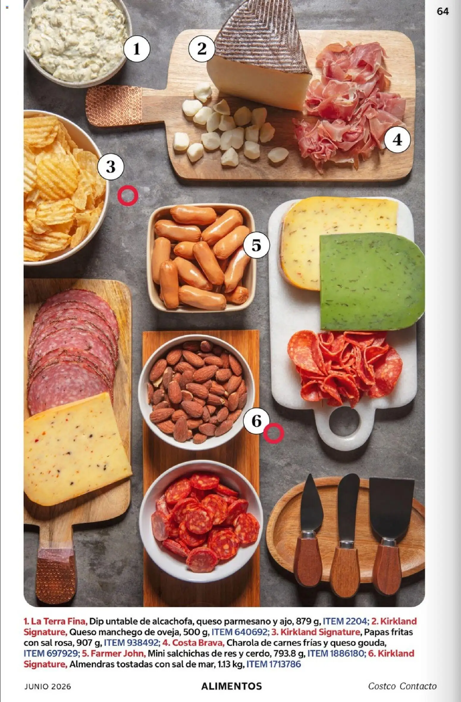 Nuevas ofertas de Costco válidas en toda la República Mexicana desde el 01.06.2026. ¡Encuentra las mejores ofertas en Costco Revista Junio 2026! | Página: 64 | Productos: Almendras, Queso, Res, Papas fritas