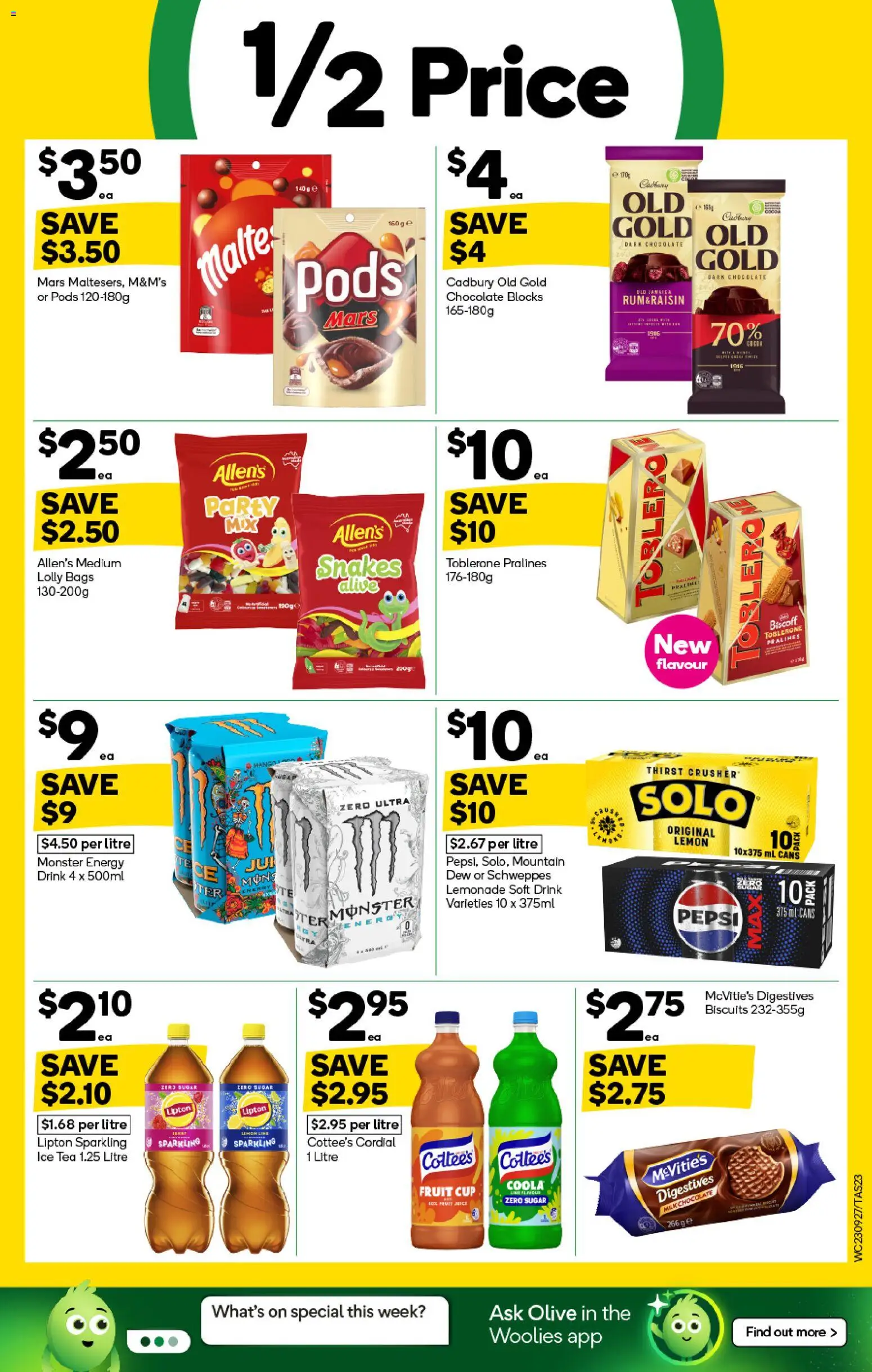 Woolworths catalogue - valid from 23/09/2026 | Page: 25 | Products: Tea, Pepsi, Biscuits, Lemonade