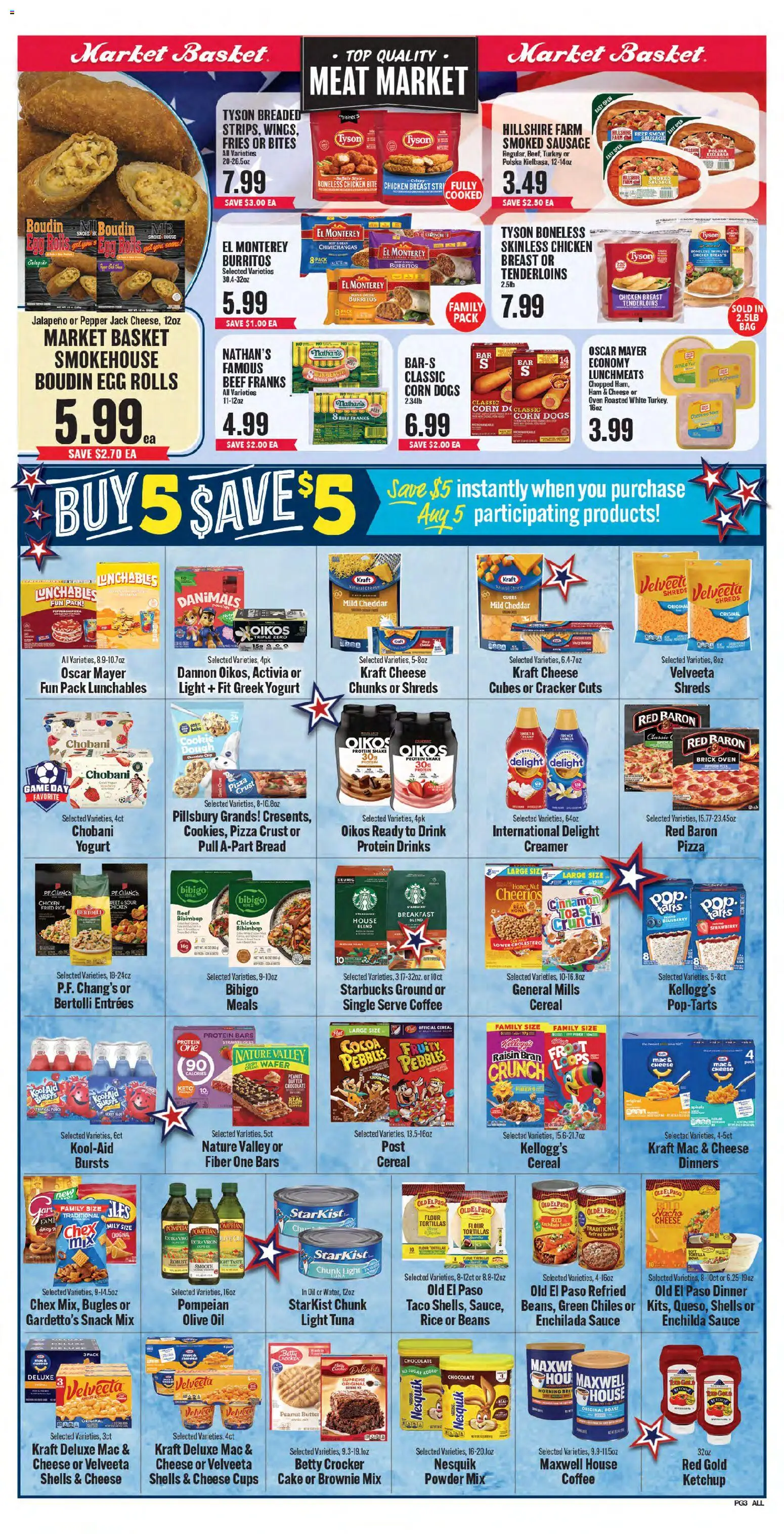 Market Basket Weekly Ad - valid from 07/08/2026 | Page: 5 | Products: Butter, Bread, Pizza, Sugar